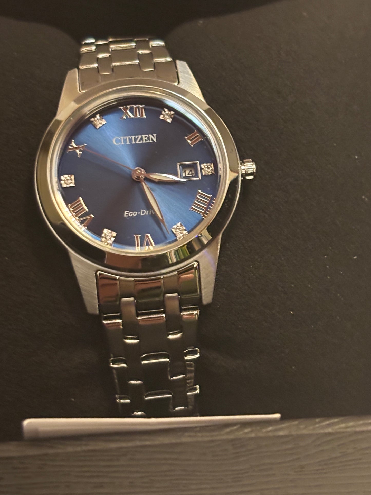 Citizen Eco-Drive FE1240-57L Women’s Classic Blue Dial Stainless Steel Watch