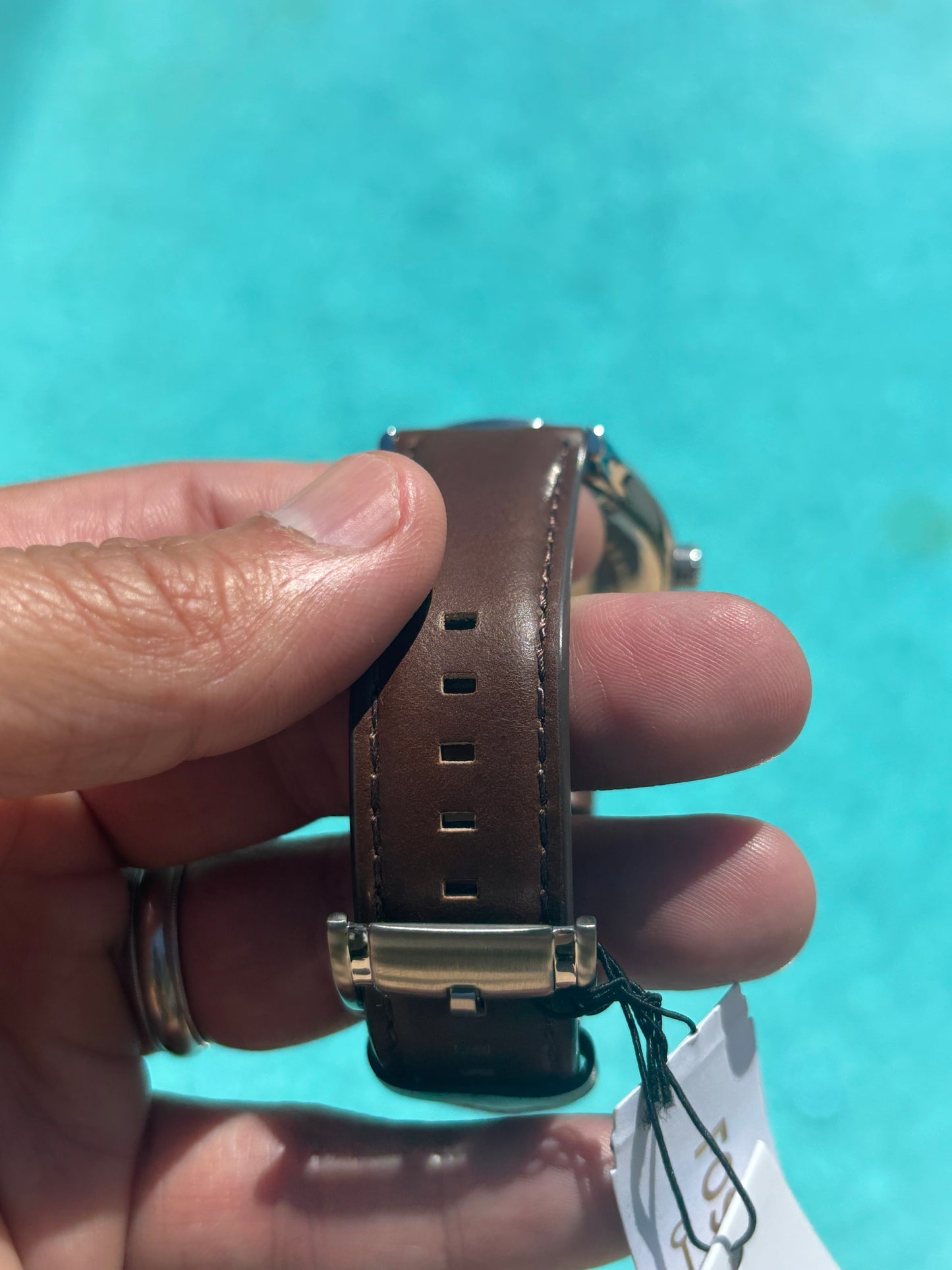 Fossil Fenmore BQ2865 – 44mm Cream Dial, Brown Leather, Quartz Three-Hand