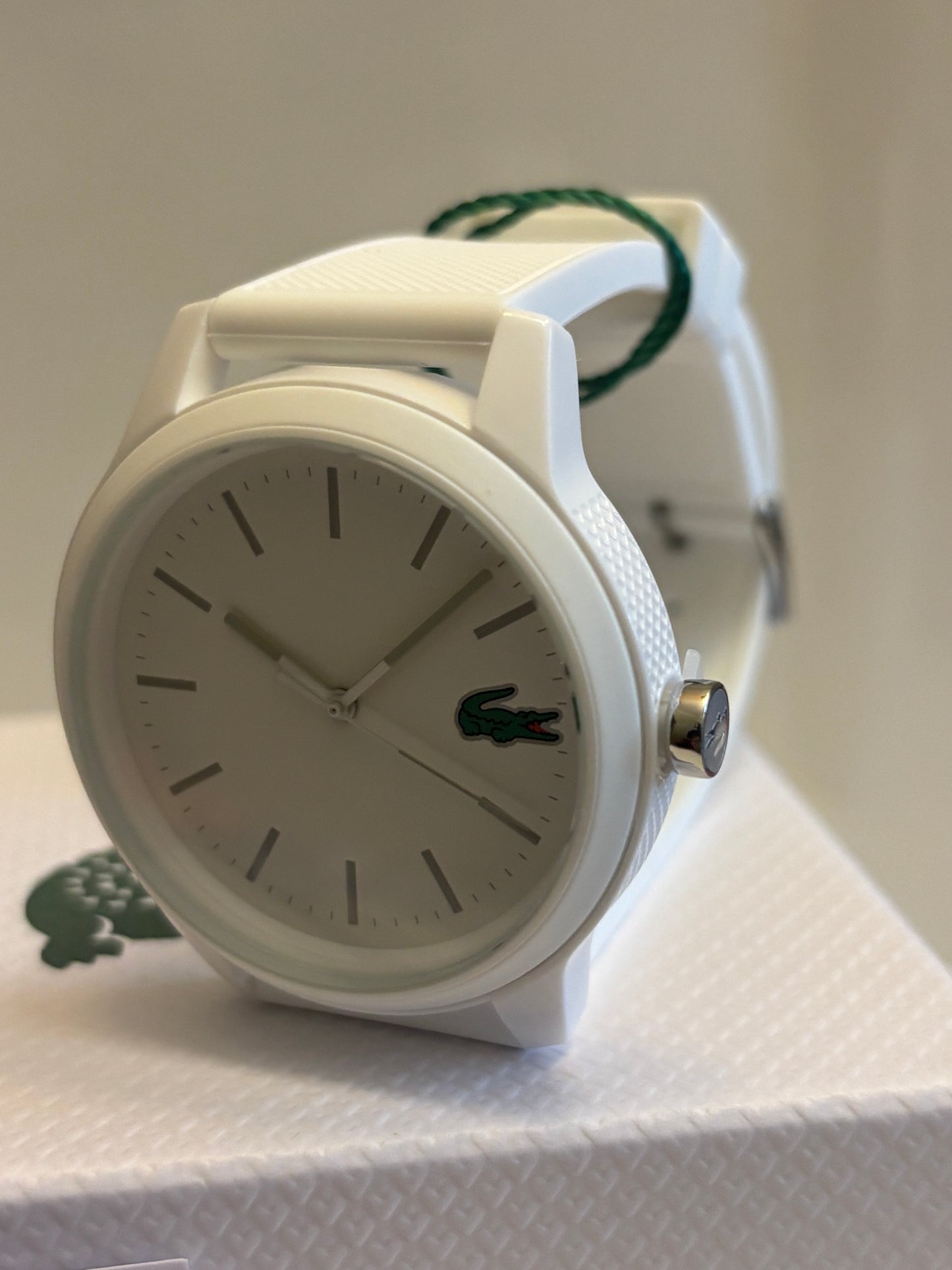 Lacoste L.12.12 White Silicone Watch 2010984 ā BNWT