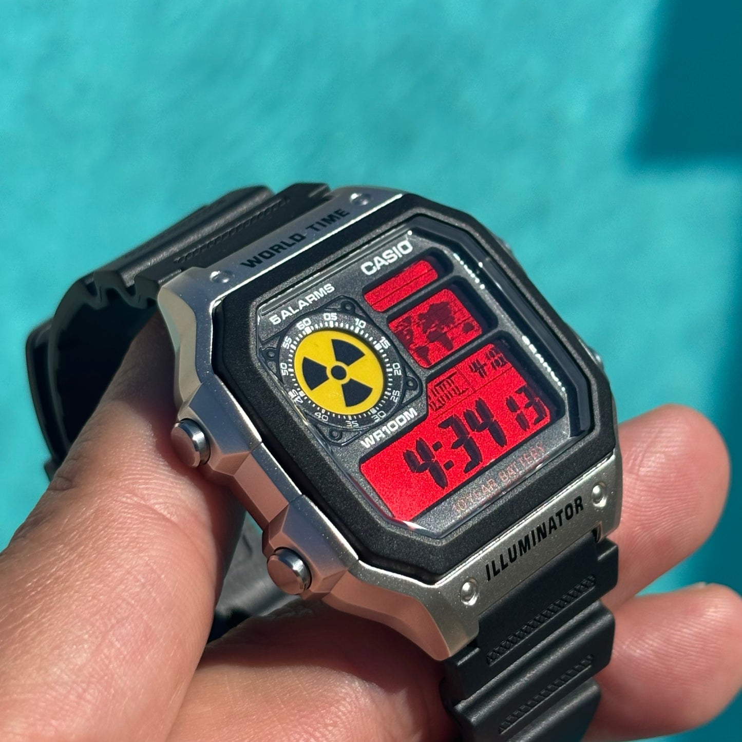 Costumed Casio AE1200WH-1CV Watch Red Apocalypse