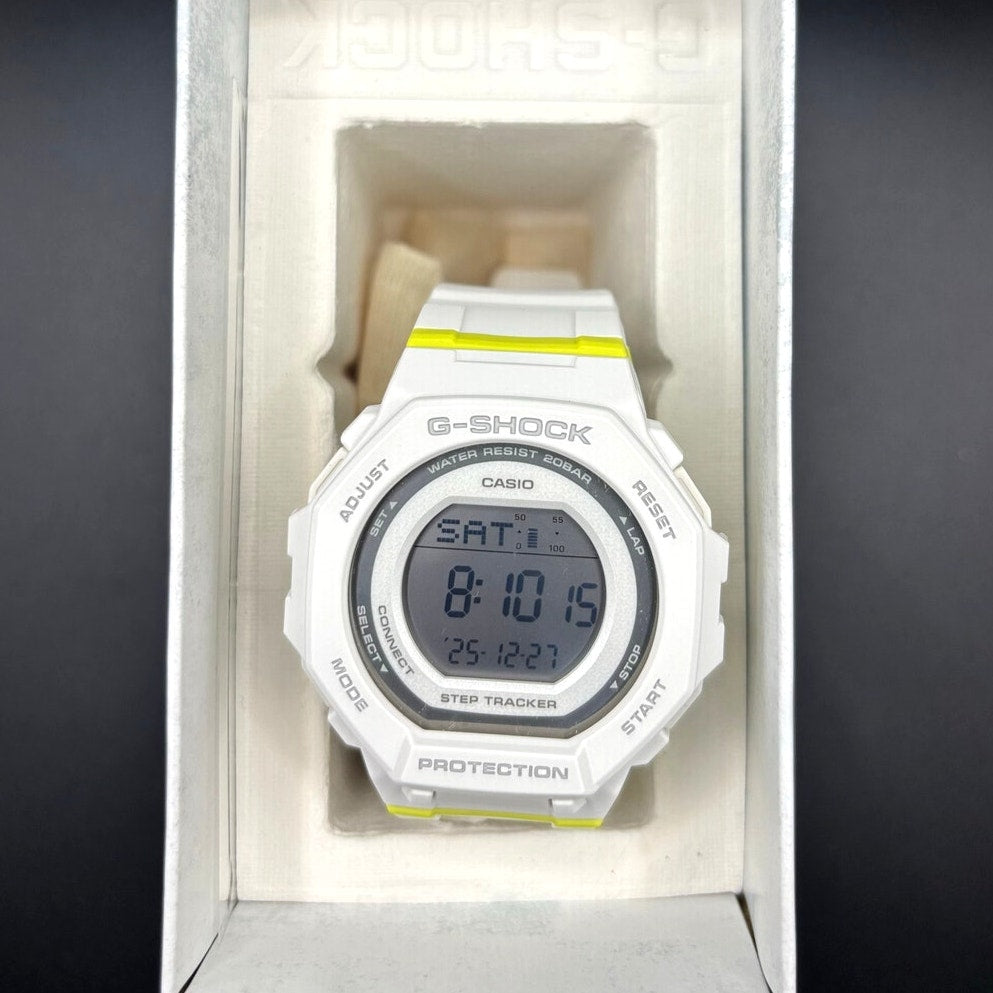 Casio G-Shock GMDB300SC-7 Women’s White G-Squad Step Tracker Watch NIBWT