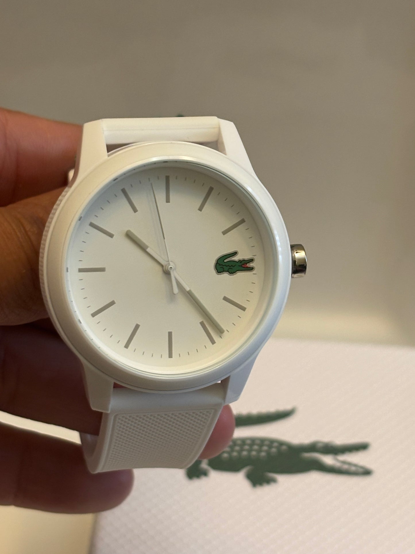 Lacoste L.12.12 White Silicone Watch 2010984 ā BNWT