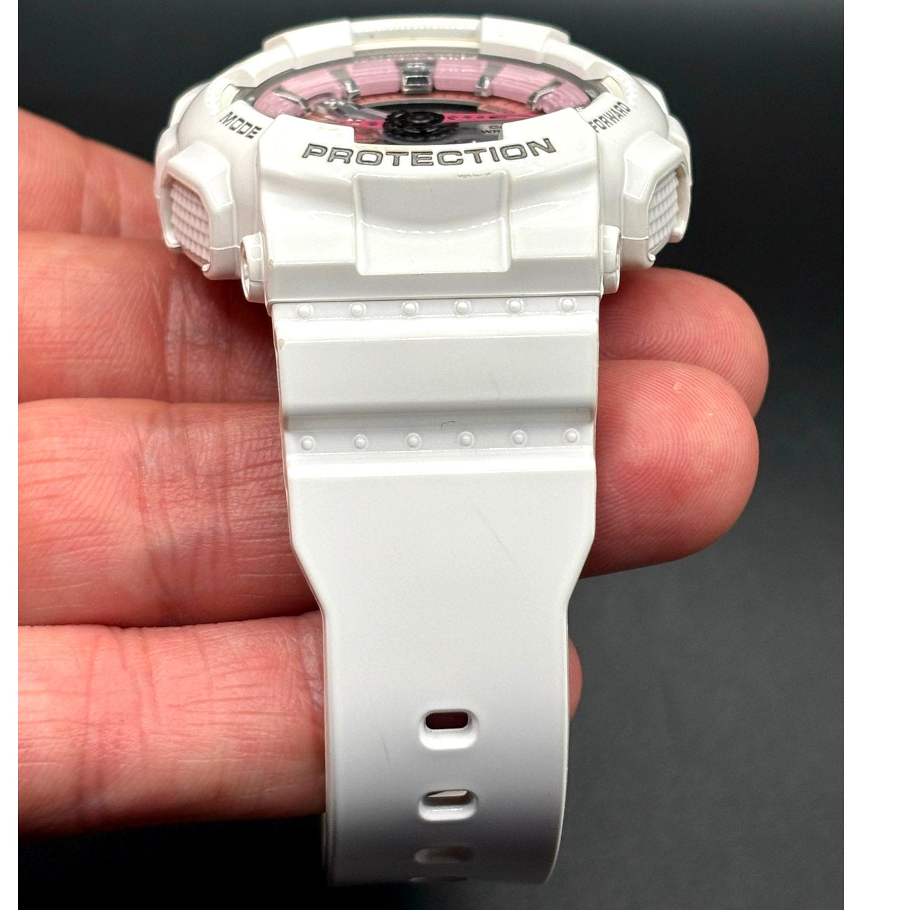 Casio G-Shock GMA-S110MP-4A White Pink Analog Digital Women's Watch