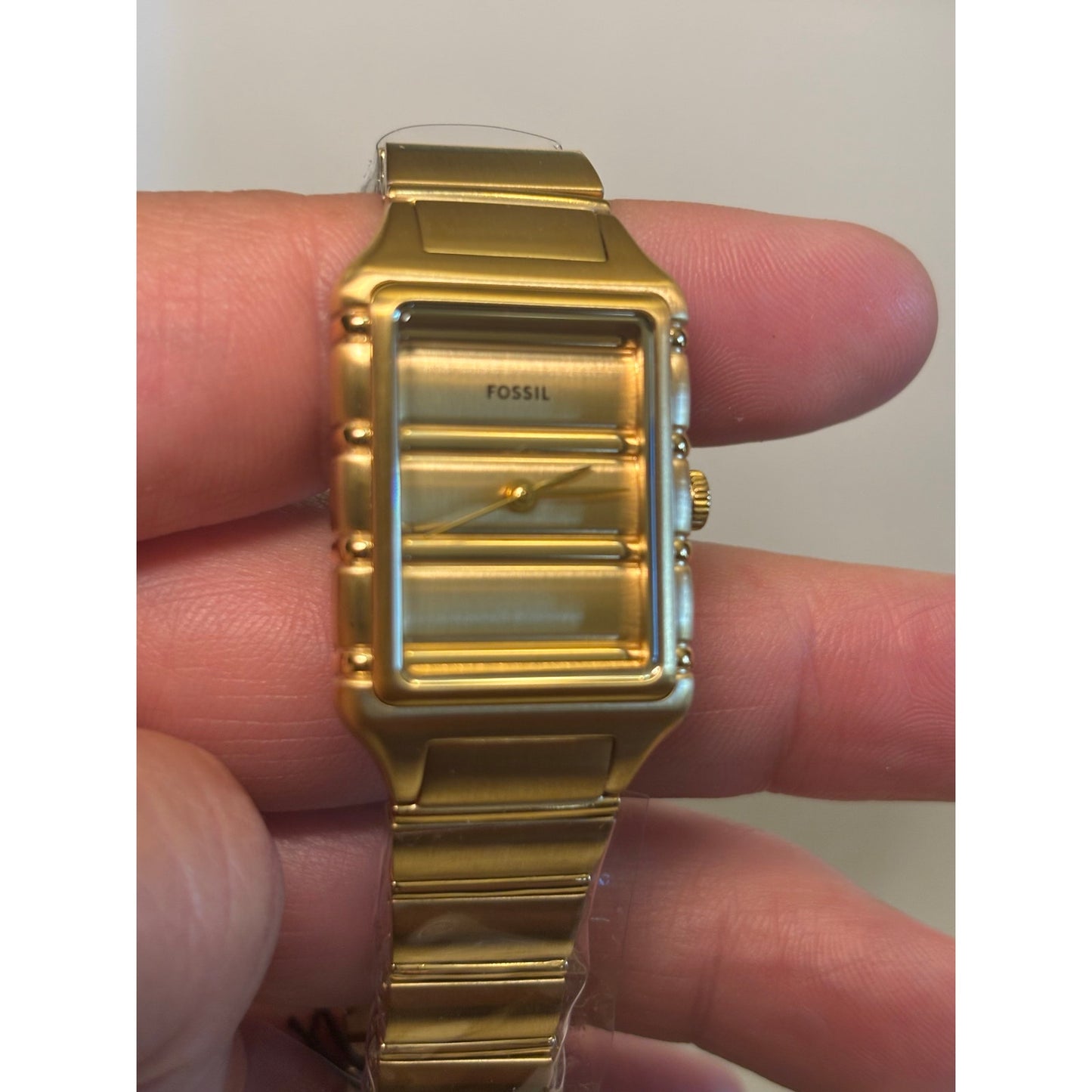 Fossil Raquel ES5389 — All-Gold Tone, 23 mm Rectangular