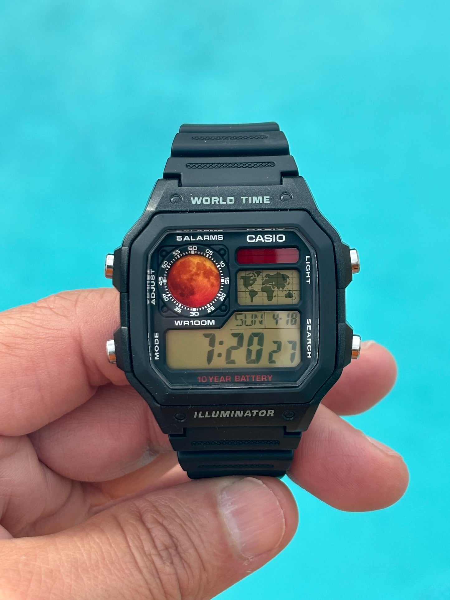 🚀 Casio AE1200 “Red Frontier” Mod – Mars Exploration Edition