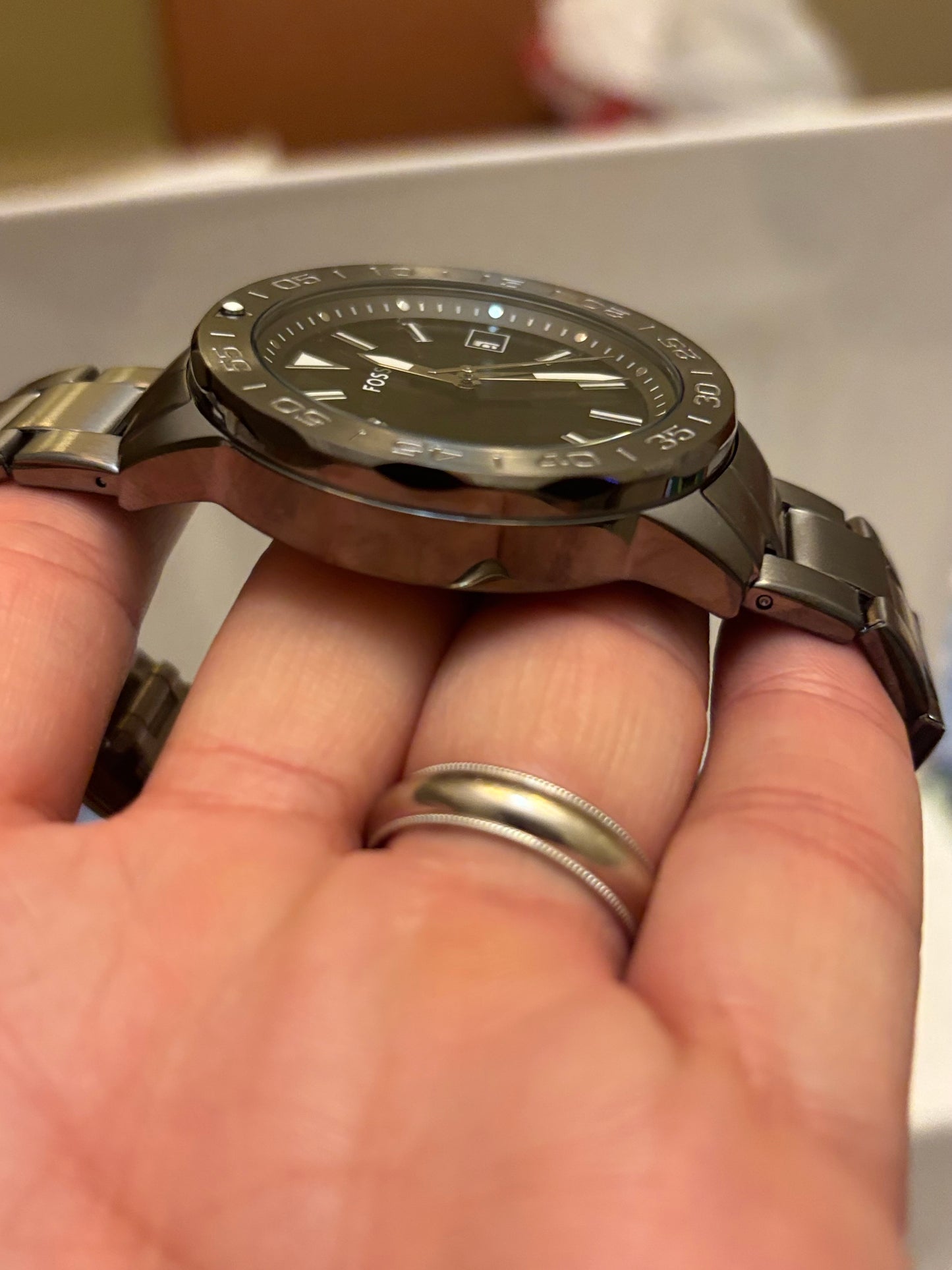 Fossil Bannon BQ2785SET Watch + Extra Strap Box Set — Smoke Stainless — Free Shipping