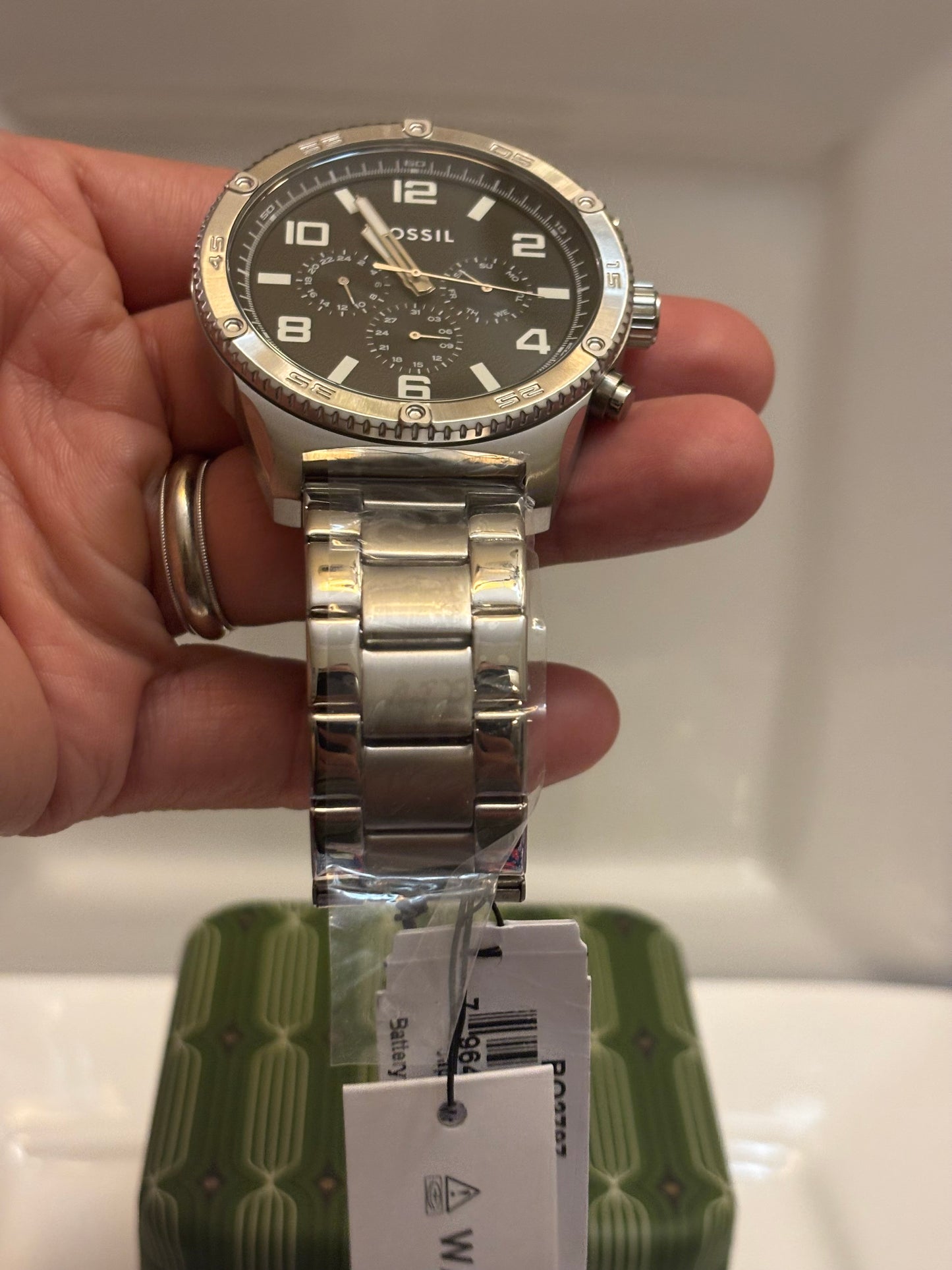 Fossil Brox BQ2797 Men’s Multifunction Watch • 50mm Black Dial • Stainless Steel • Free Shipping