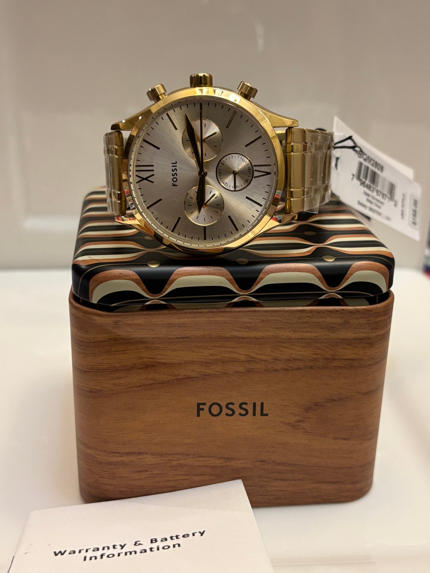 Fossil Fenmore Multifunction Gold-Tone Stainless Steel Men’s Watch BQM2809