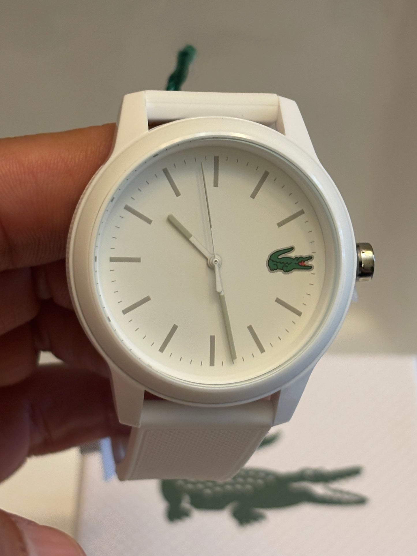 Lacoste L.12.12 White Silicone Watch 2010984 ā BNWT