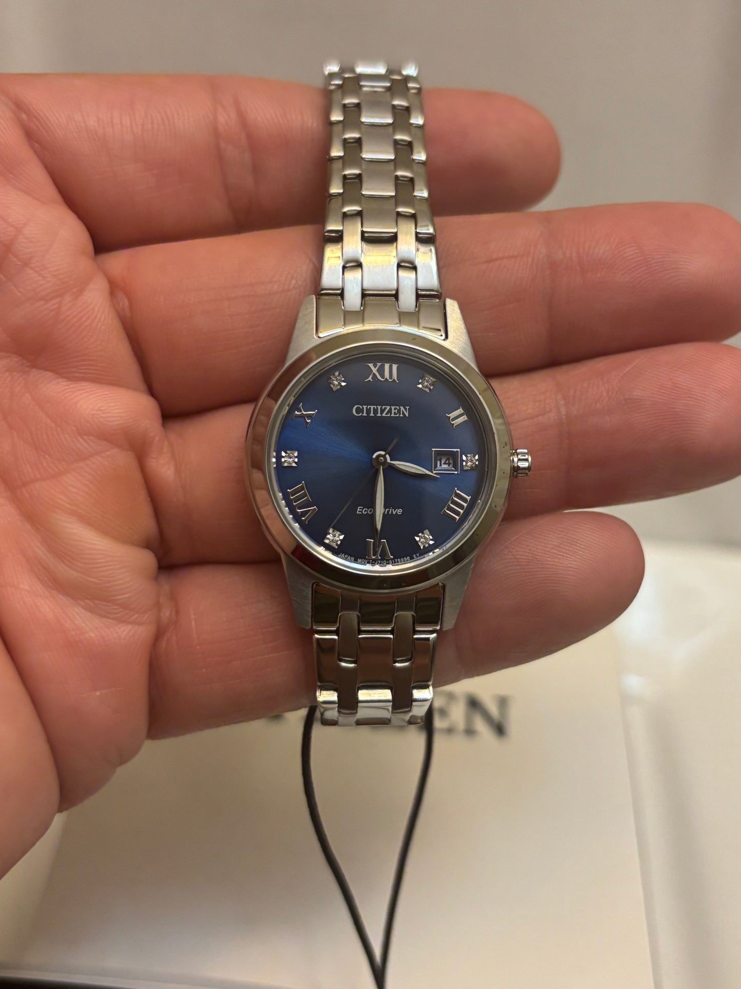 Citizen Eco-Drive FE1240-57L Women’s Classic Blue Dial Stainless Steel Watch