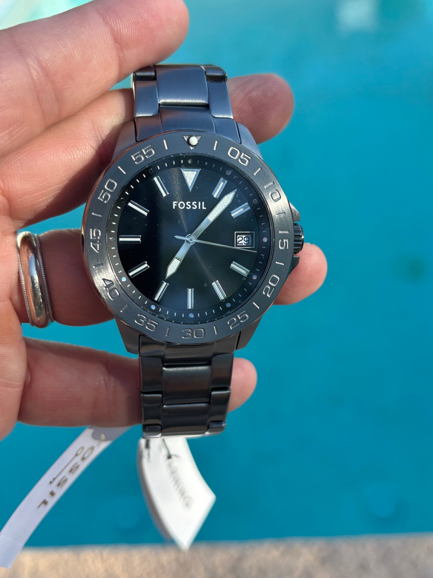 Fossil Bannon BQ2785SET Watch + Extra Strap Box Set — Smoke Stainless — Free Shipping
