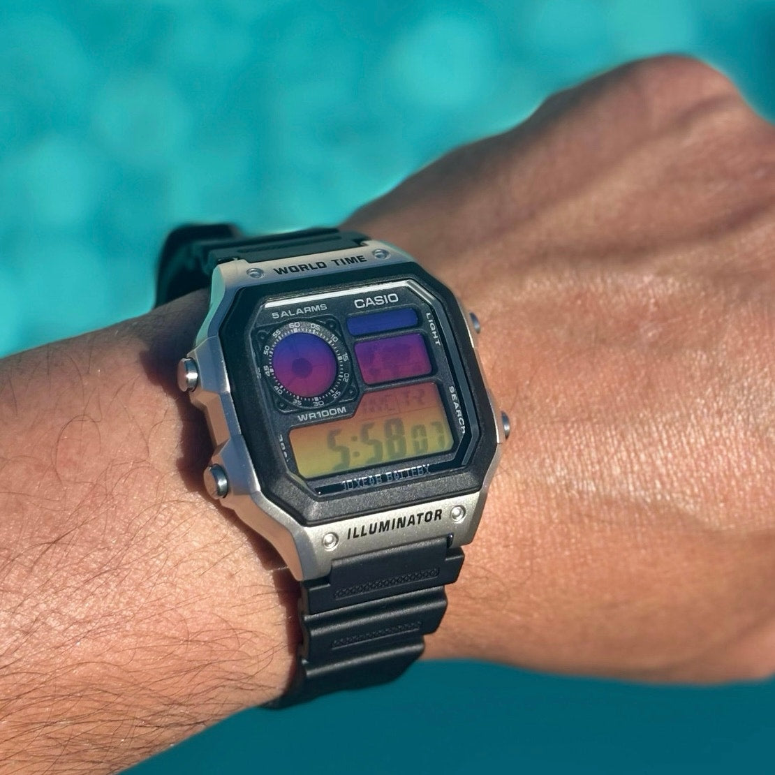 Customed Casio AE1200WH-1CV Watch Into the Sunset Gel Filter