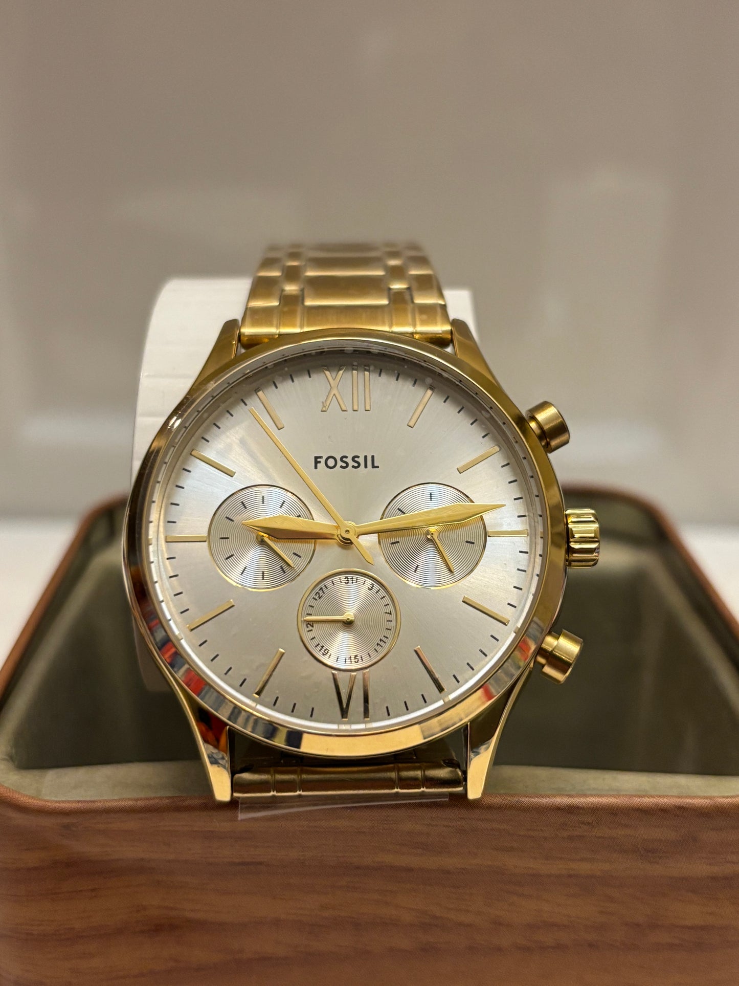 Fossil Fenmore Multifunction Gold-Tone Stainless Steel Men’s Watch BQM2809