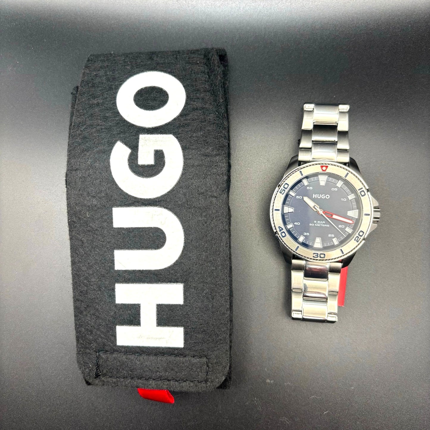 HUGO Mens 1530224 Stainless Steel Blue Dial Street Diver Style Quartz Watch 50m