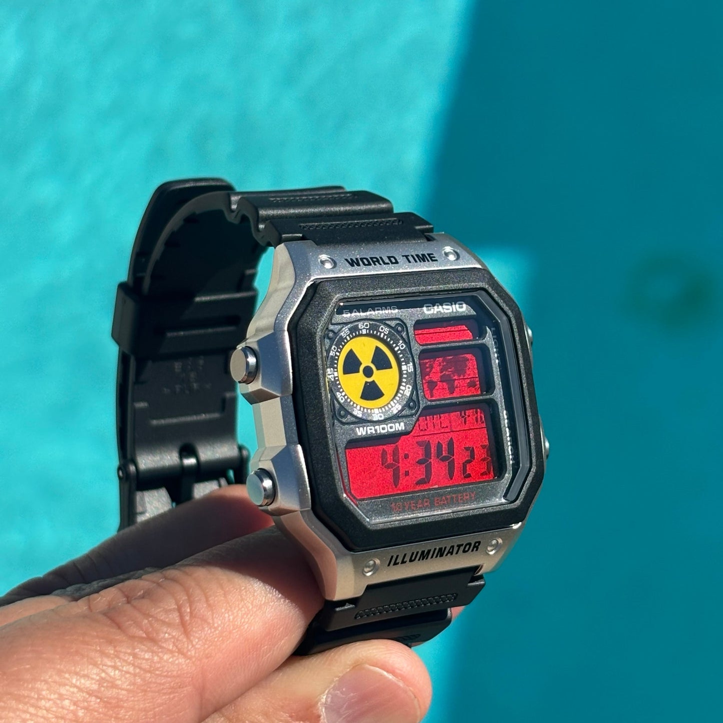 Costumed Casio AE1200WH-1CV Watch Red Apocalypse