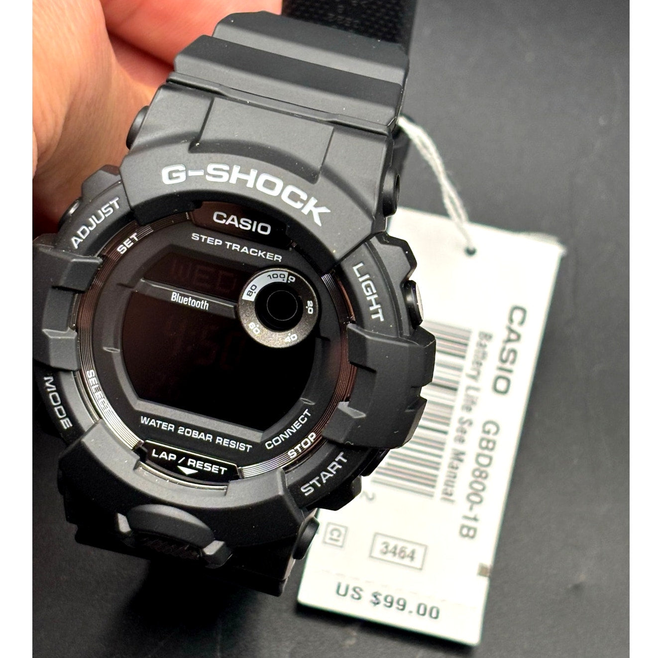 Casio G-Shock Move GBD800-1B Bluetooth Step Tracker World Time Men's Watch NIBWT