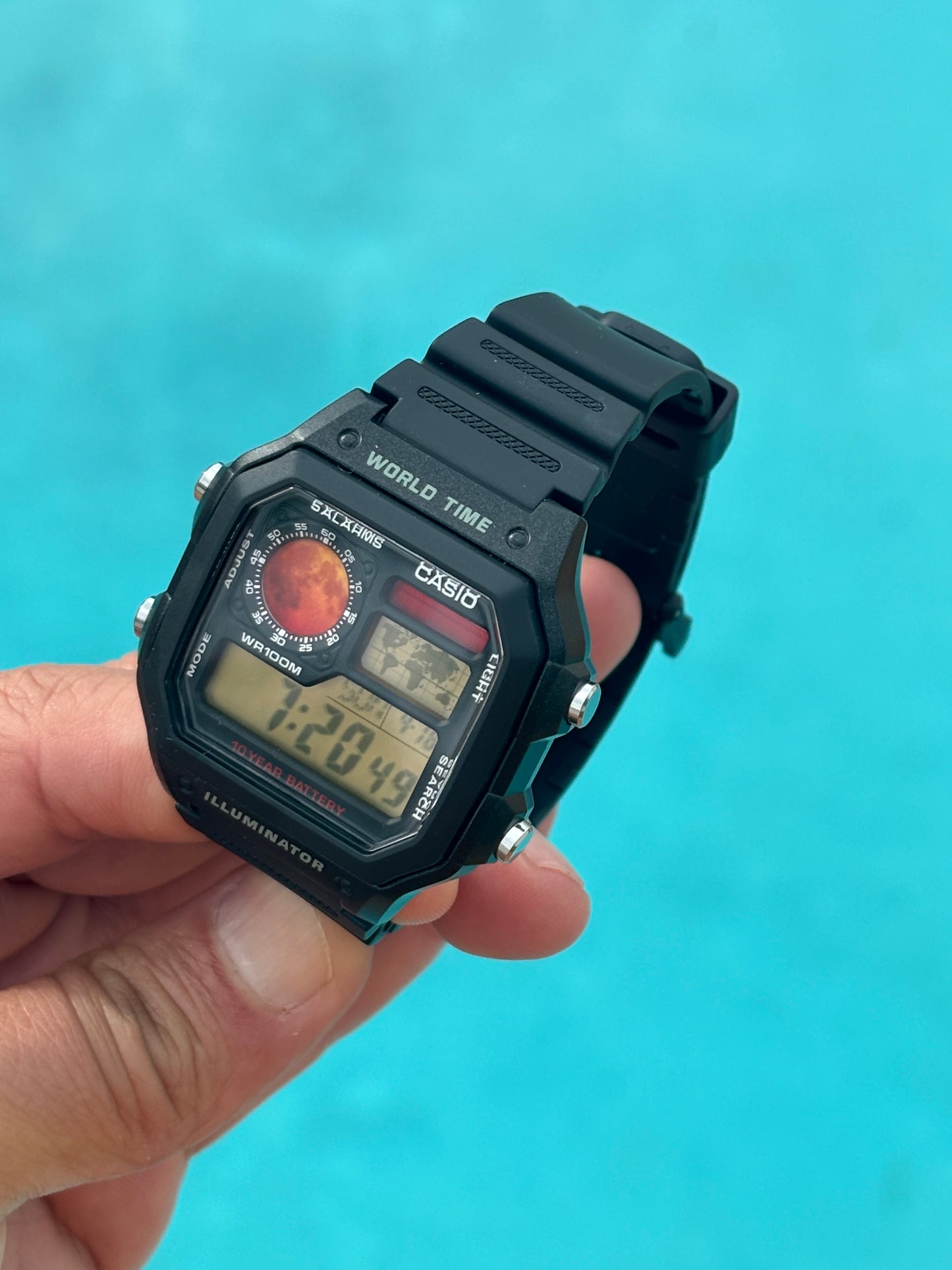 🚀 Casio AE1200 “Red Frontier” Mod – Mars Exploration Edition