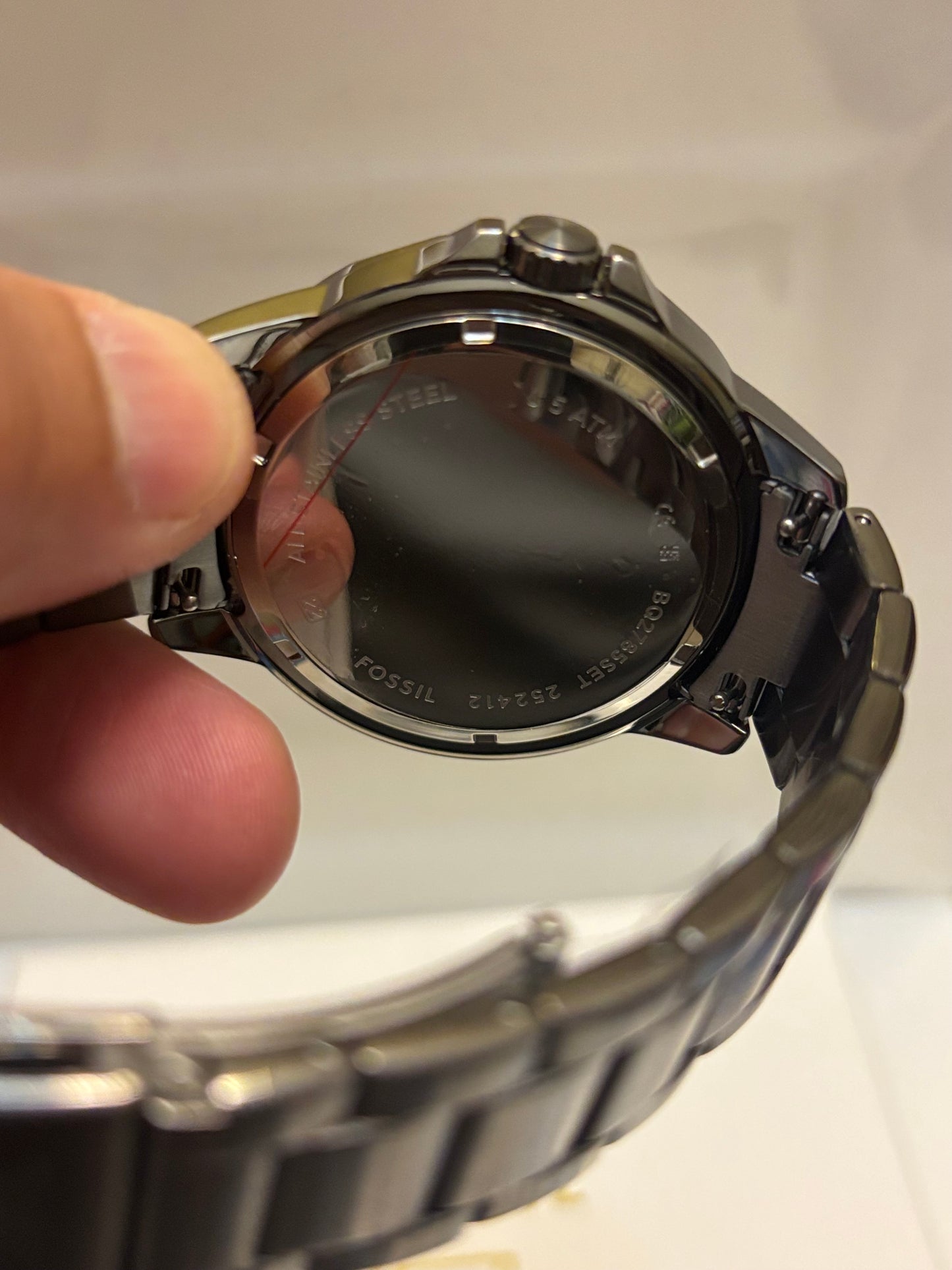 Fossil Bannon BQ2785SET Watch + Extra Strap Box Set — Smoke Stainless — Free Shipping