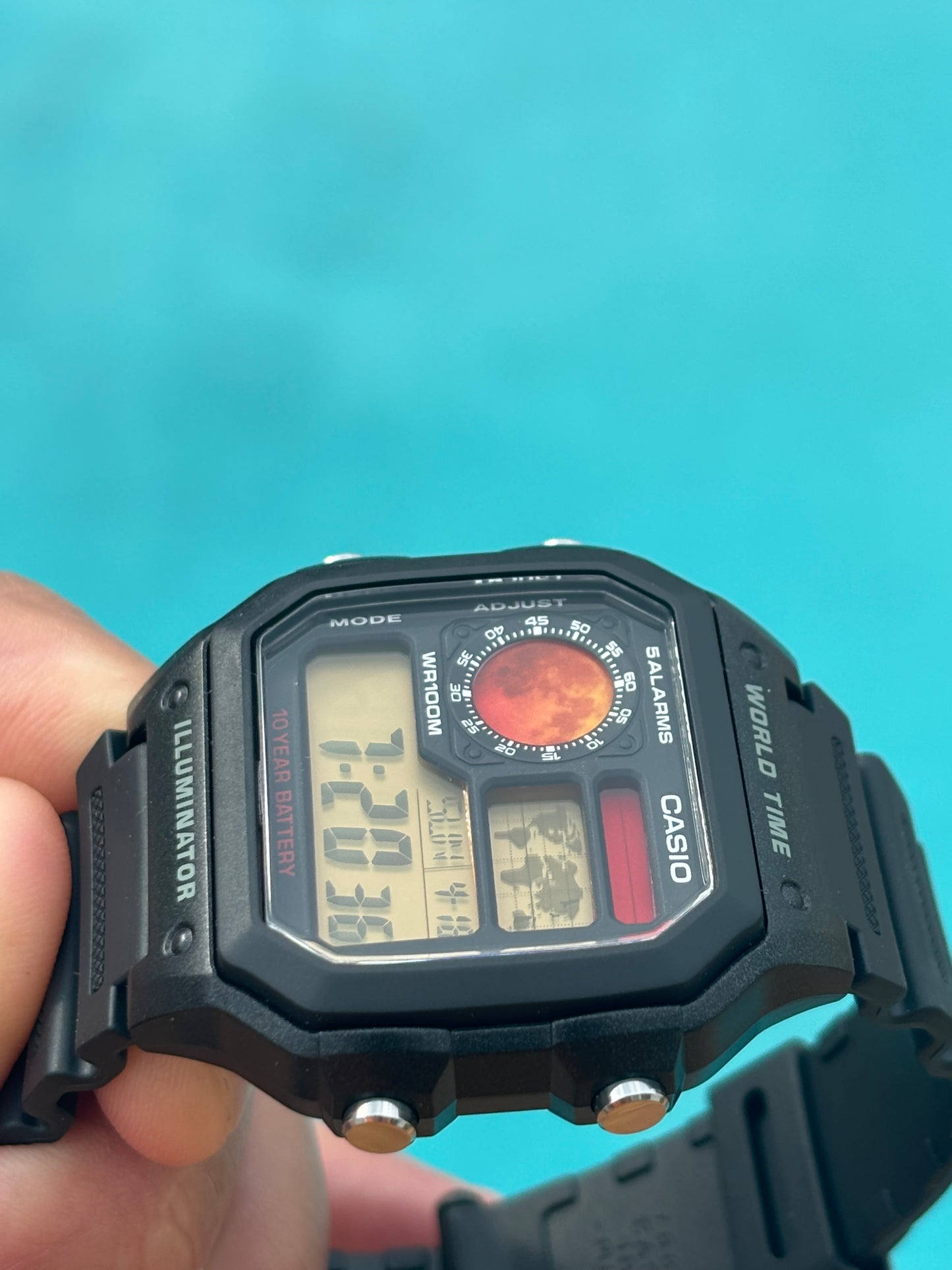 🚀 Casio AE1200 “Red Frontier” Mod – Mars Exploration Edition