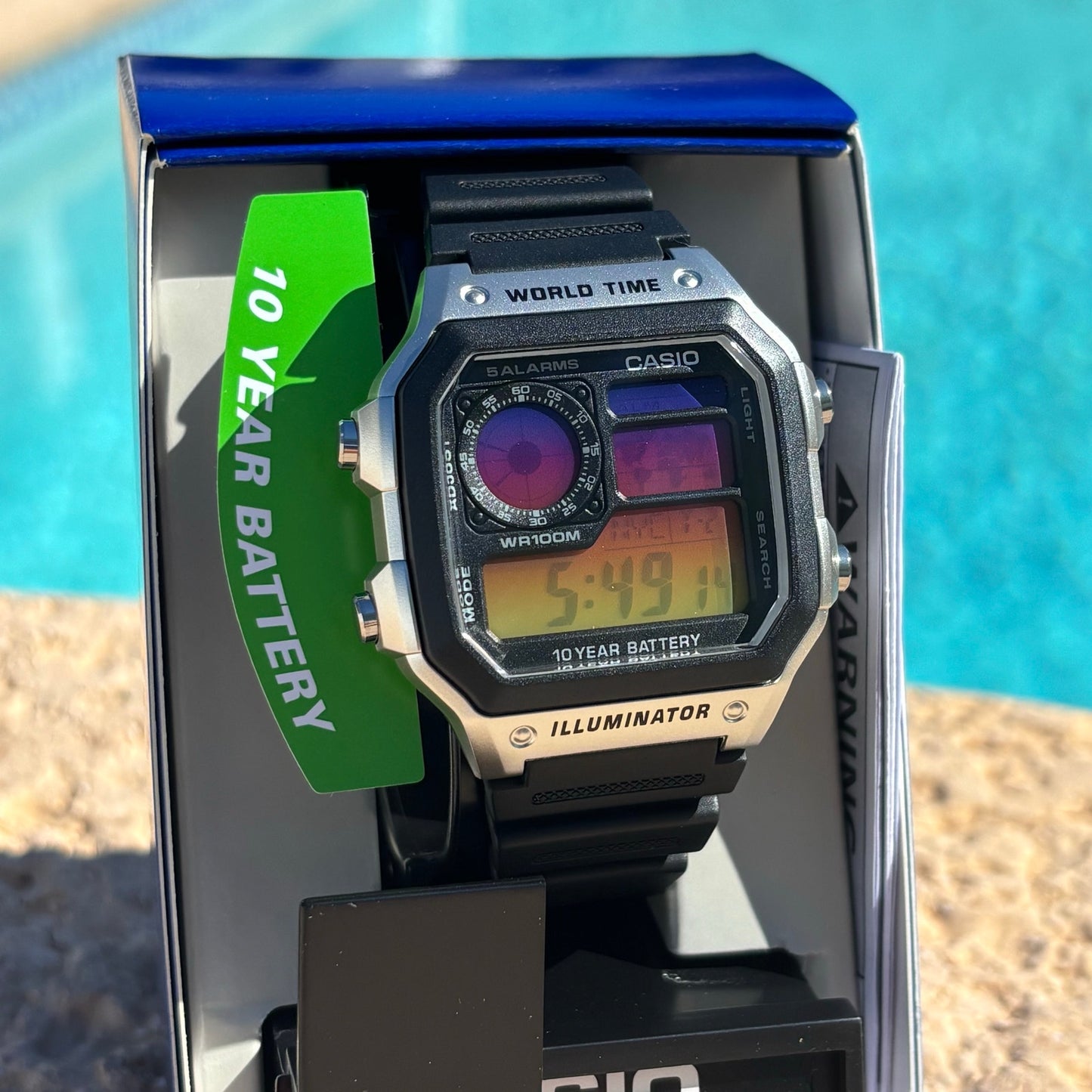 Customed Casio AE1200WH-1CV Watch Into the Sunset Gel Filter