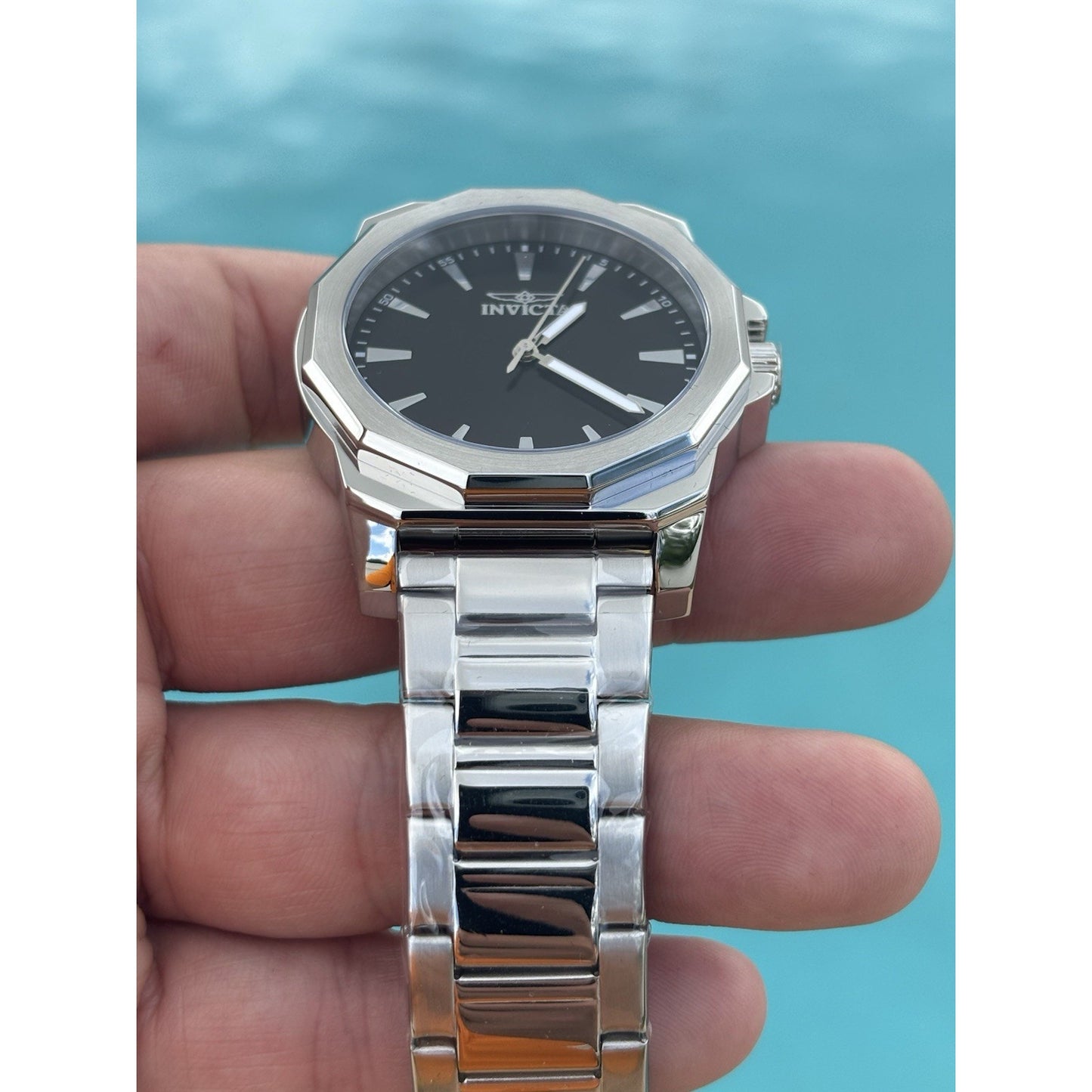Invicta Speedway 46831 42mm Steel Black Dial Quartz New In Original Box and Tag