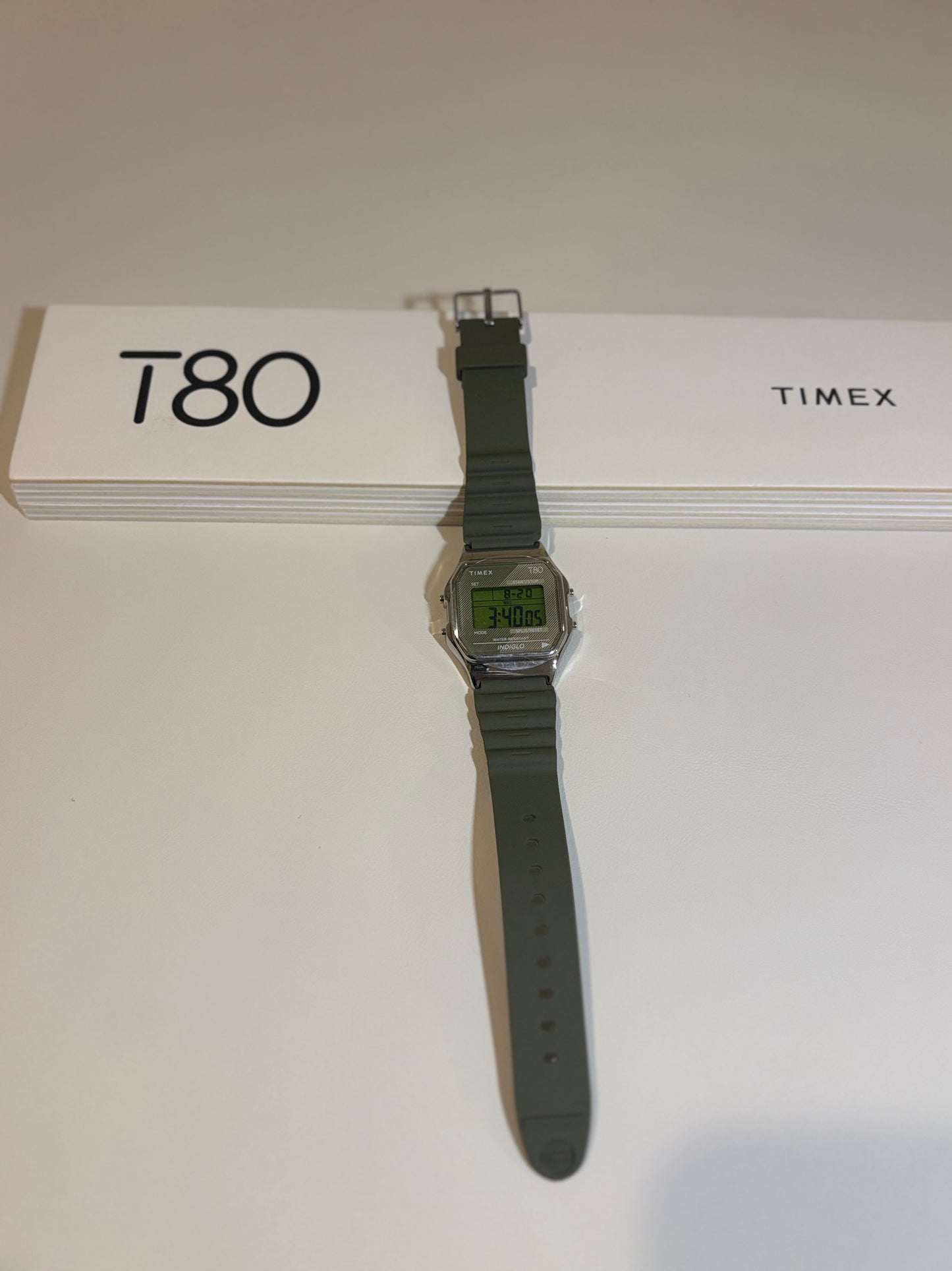 Timex T80 Retro Digital Watch – Stainless Steel Strap – Model TW2V41100 YB – Brand New