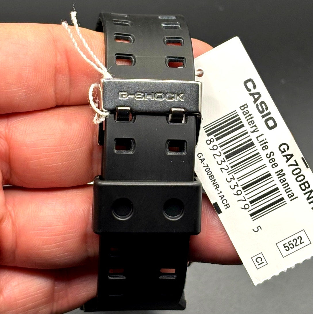 Casio G-Shock GA700BNR-1A Ignite Red Blackout 200M Men's Watch NWT