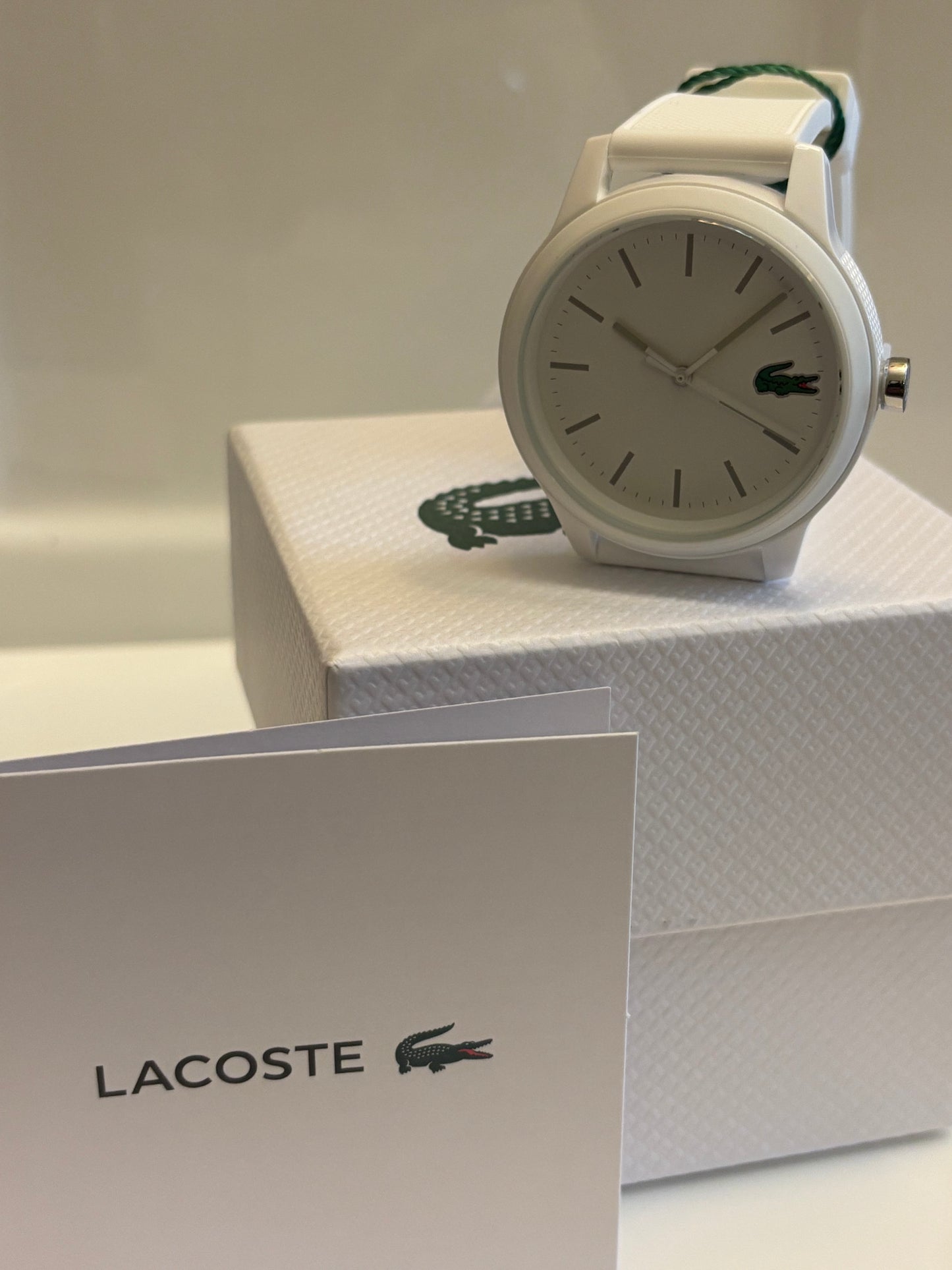Lacoste L.12.12 White Silicone Watch 2010984 ā BNWT