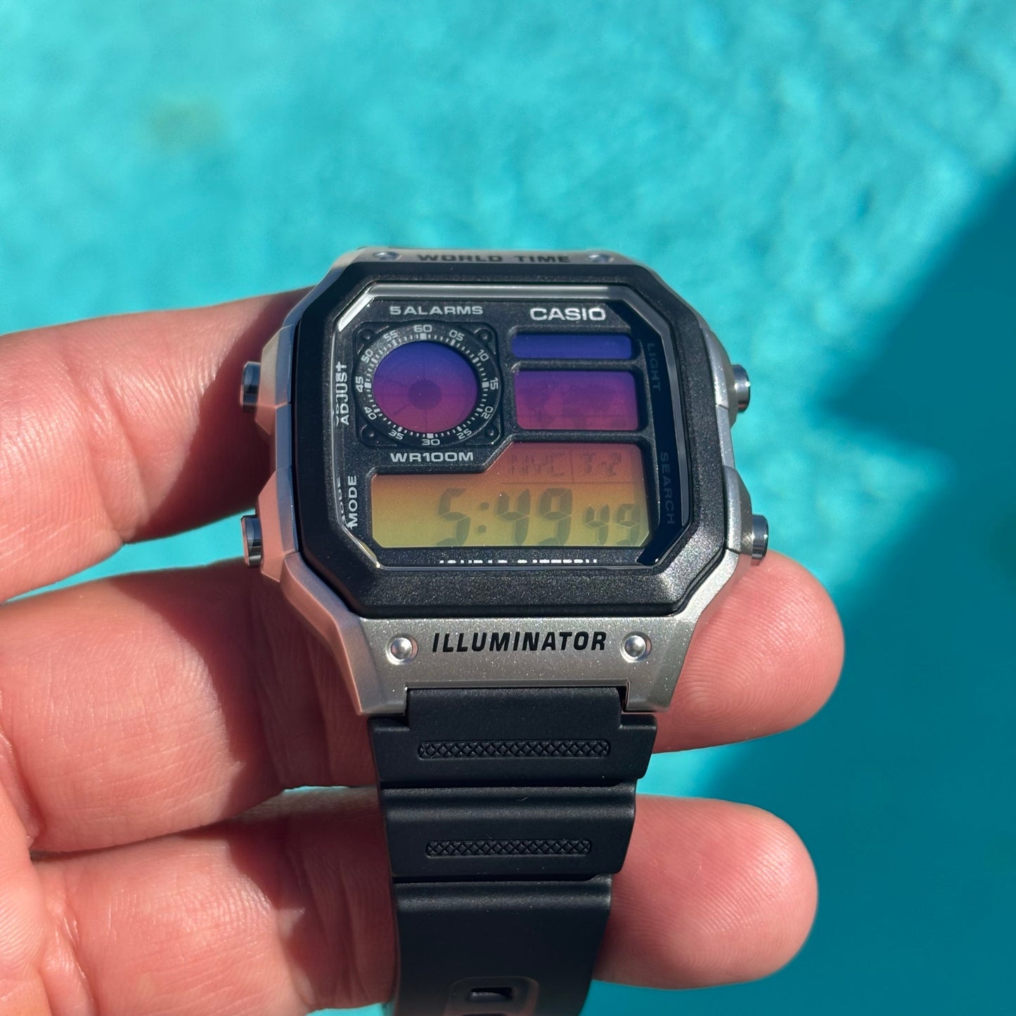 Customed Casio AE1200WH-1CV Watch Into the Sunset Gel Filter