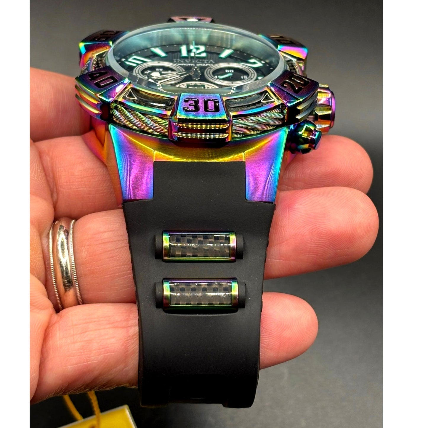 Invicta Jason Taylor 40447 Swiss Chronograph Iridescent 52mm NWT