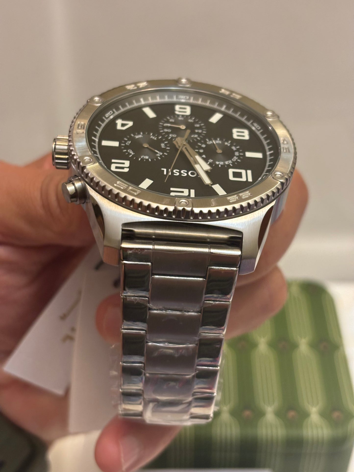 Fossil Brox BQ2797 Men’s Multifunction Watch • 50mm Black Dial • Stainless Steel • Free Shipping