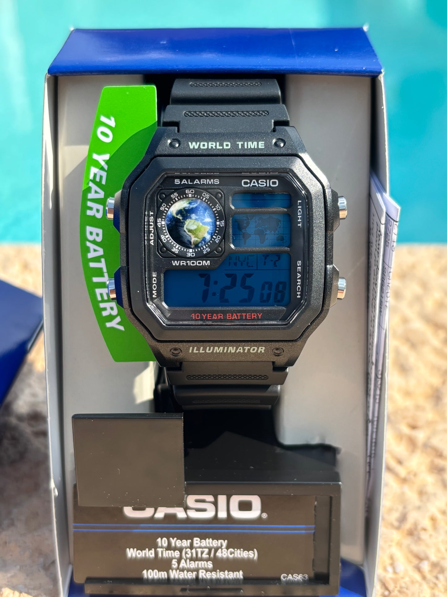 🌍 Casio AE1200 “Blue Planet” Mod – Our Home on Your Wrist