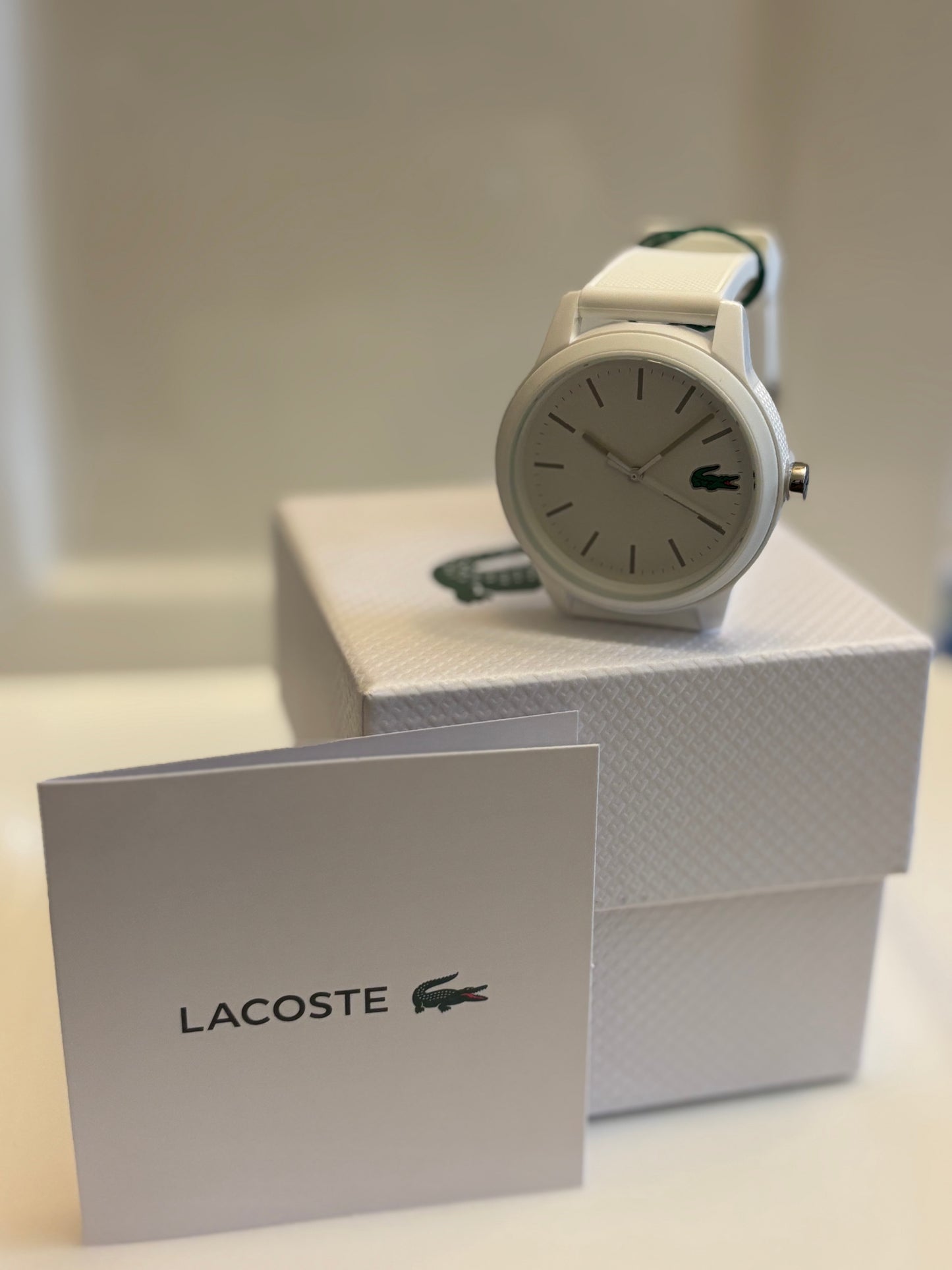 Lacoste L.12.12 White Silicone Watch 2010984 ā BNWT