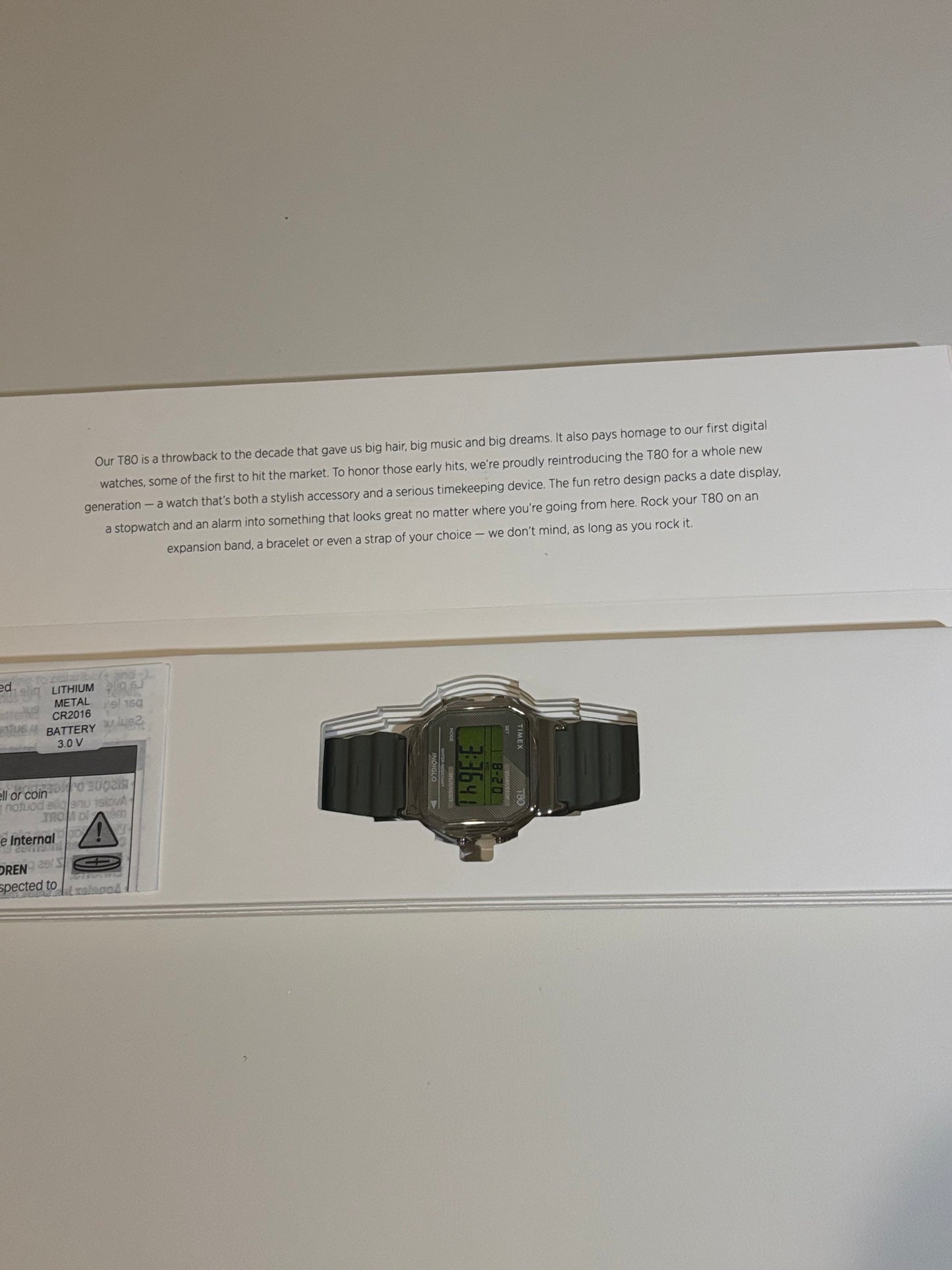Timex T80 Retro Digital Watch – Stainless Steel Strap – Model TW2V41100 YB – Brand New
