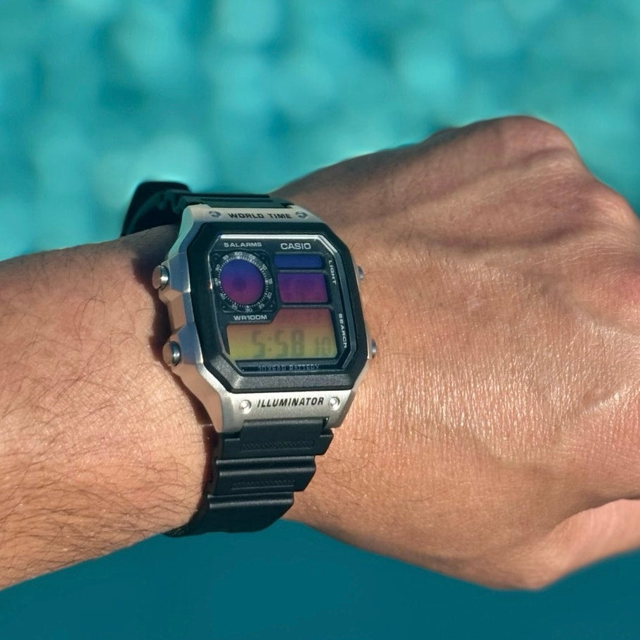 Customed Casio AE1200WH-1CV Watch Into the Sunset Gel Filter