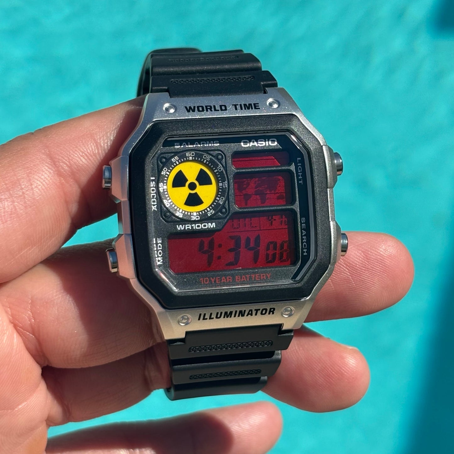 Costumed Casio AE1200WH-1CV Watch Red Apocalypse