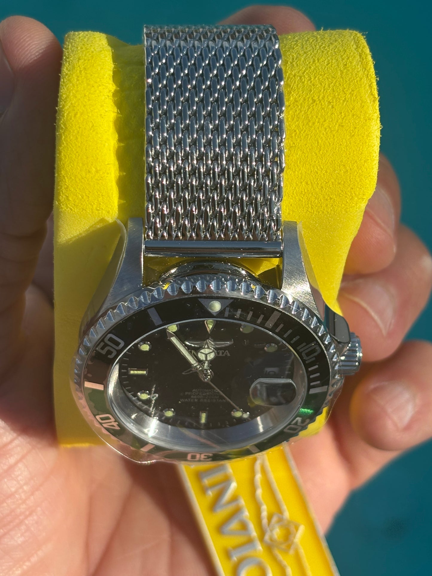 Invicta Pro Diver 48072 “Sprite” — Automatic 40mm Diver • Exhibition Back • 200M WR • Stainless Steel • Free Shipping