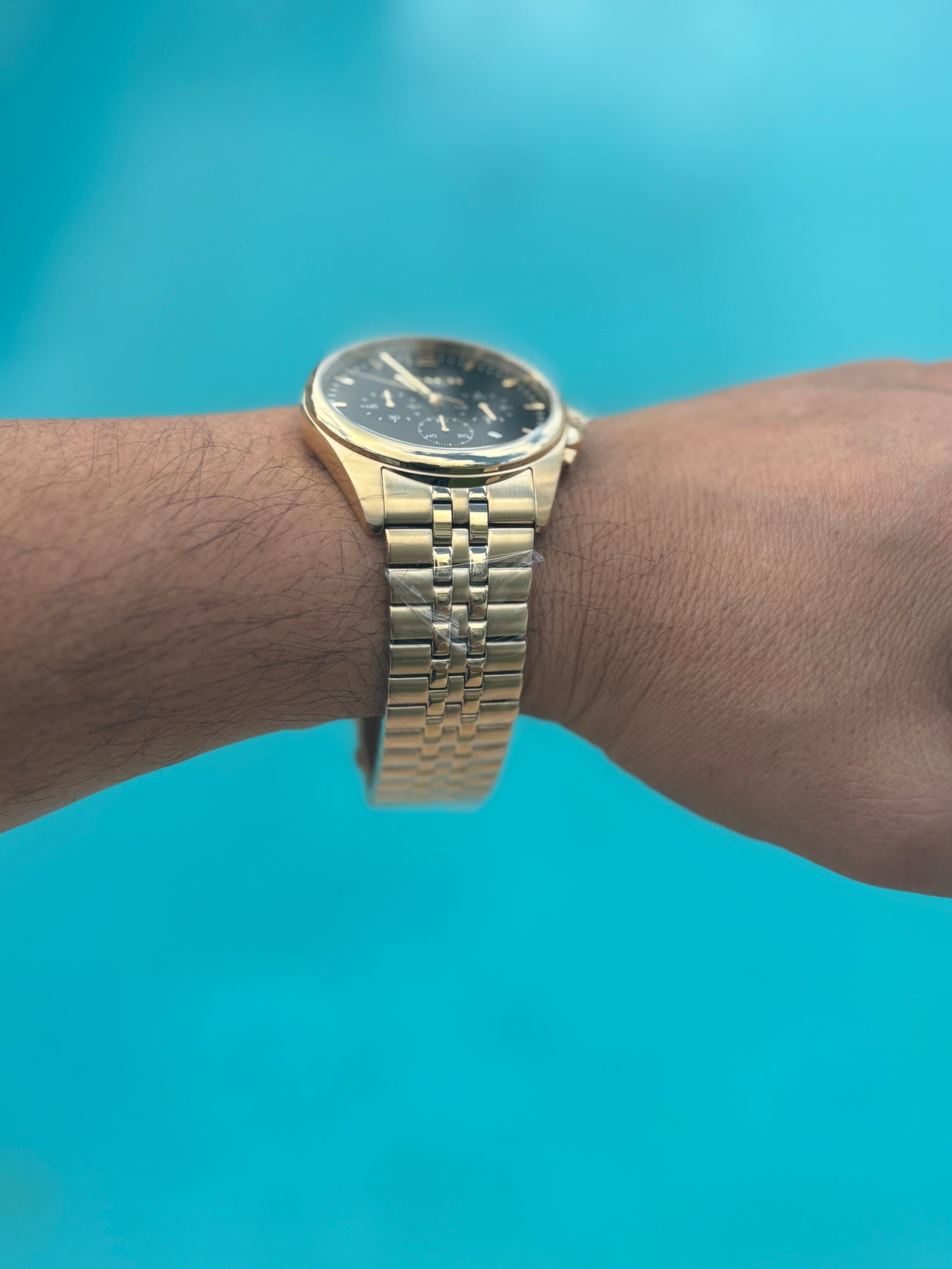 Coach Lexington Chronograph Men’s Gold Stainless Steel Black Dial Watch 14602657