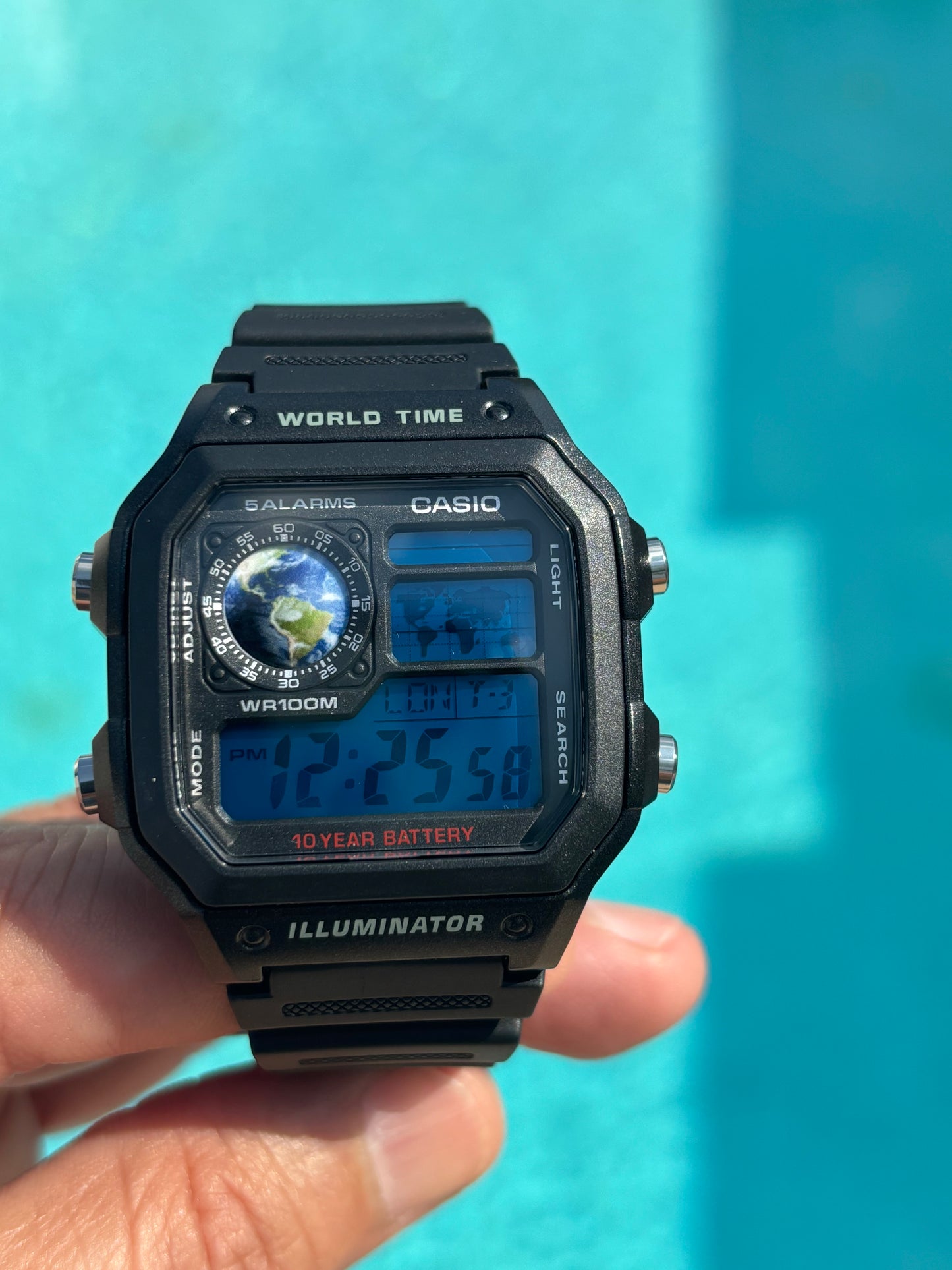 🌍 Casio AE1200 “Blue Planet” Mod – Our Home on Your Wrist