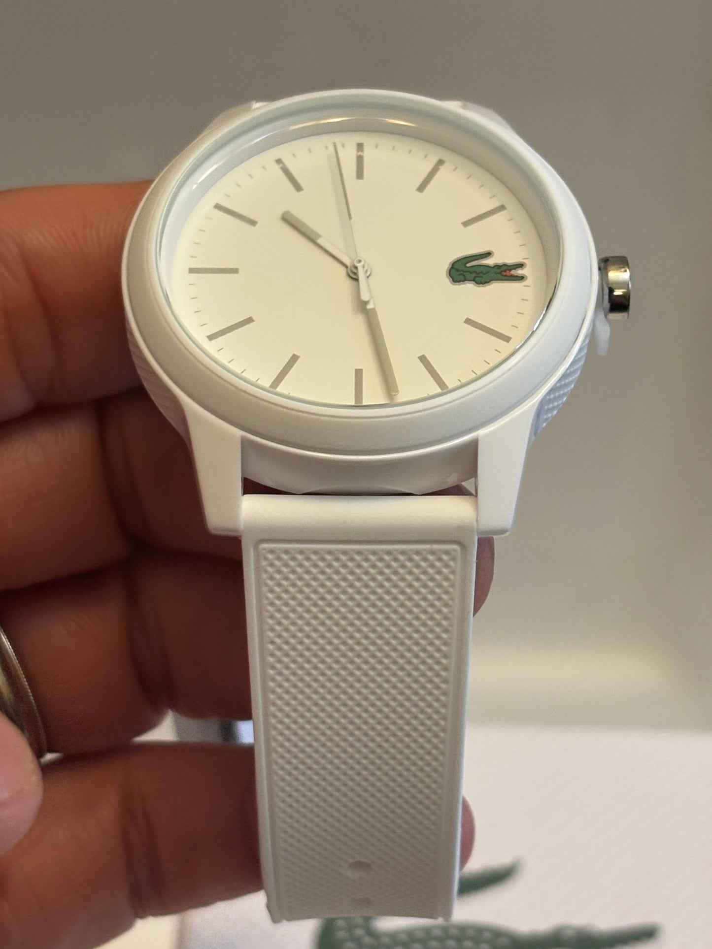 Lacoste L.12.12 White Silicone Watch 2010984 ā BNWT
