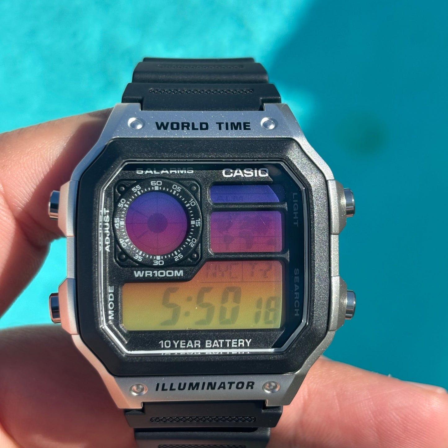 Customed Casio AE1200WH-1CV Watch Into the Sunset Gel Filter