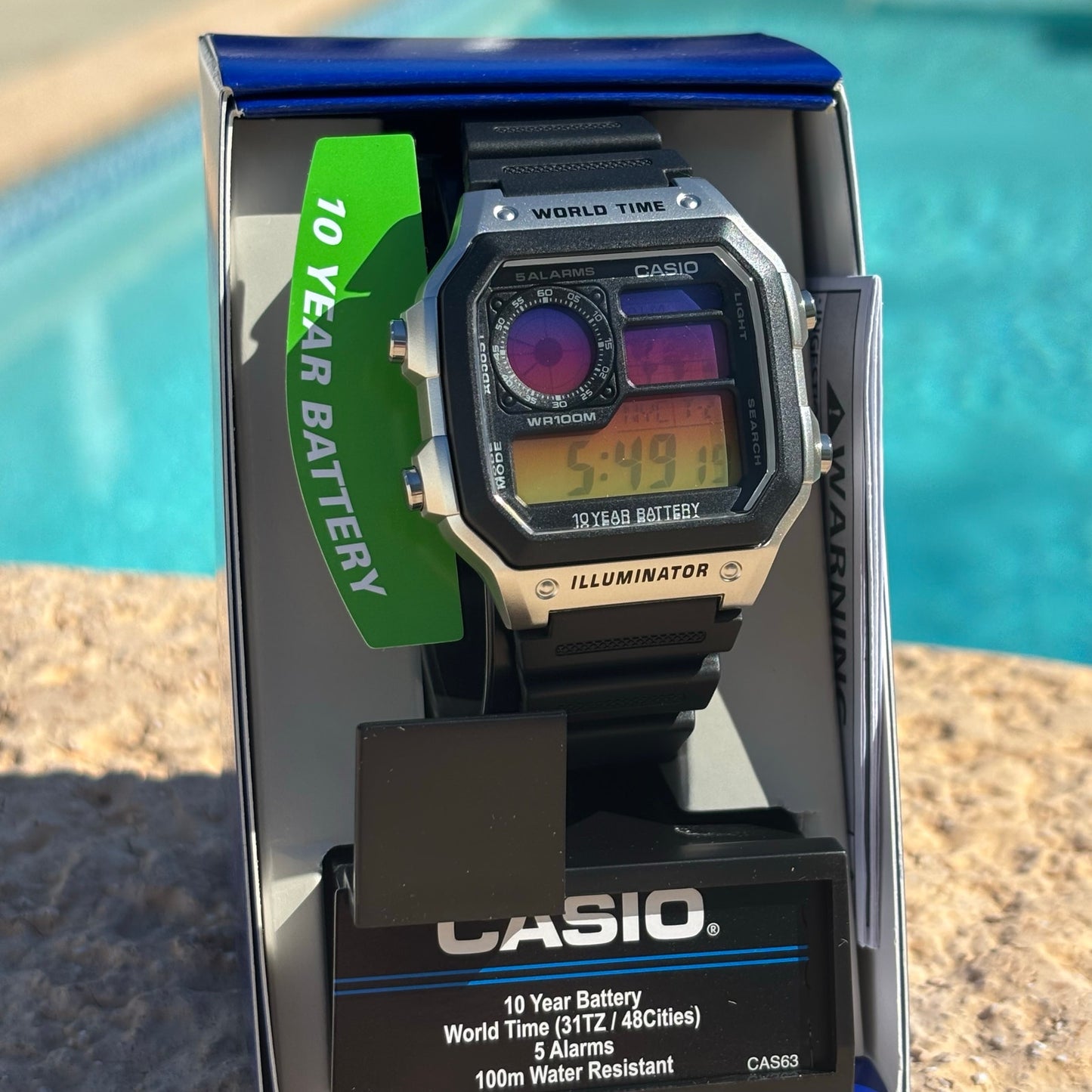 Customed Casio AE1200WH-1CV Watch Into the Sunset Gel Filter