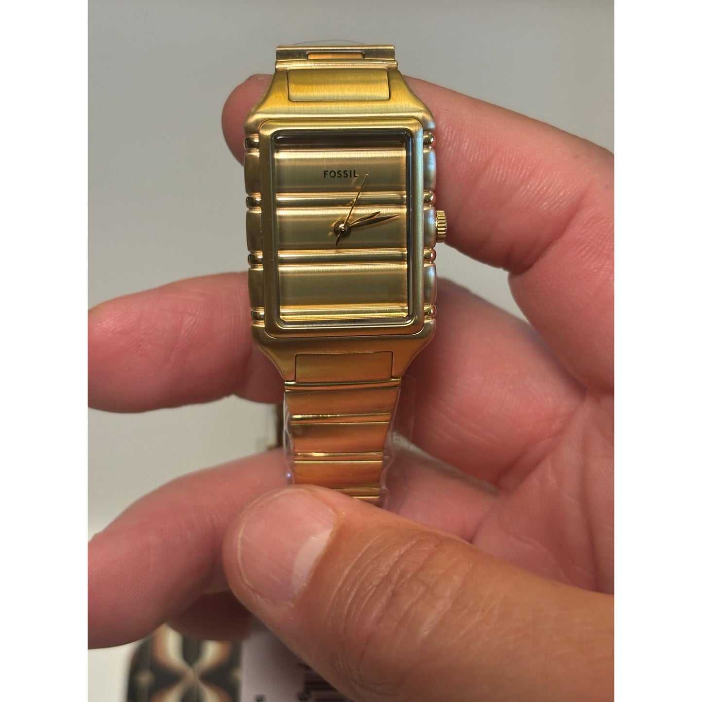 Fossil Raquel ES5389 — All-Gold Tone, 23 mm Rectangular
