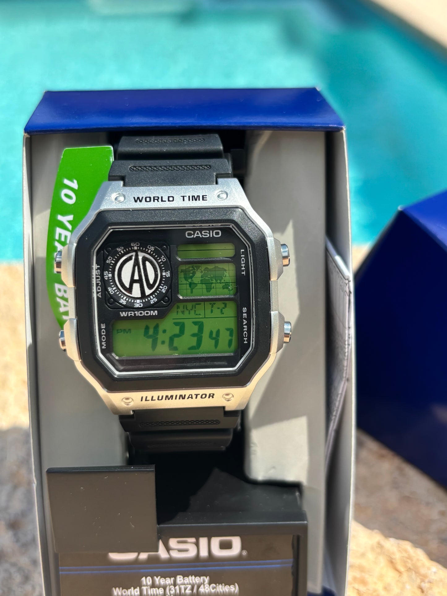Modded Casio AE1200WHD “Minimalist Cigar Edition” – Custom Gel Filter, Rubber Straps & Unique Cigar Band Emblem