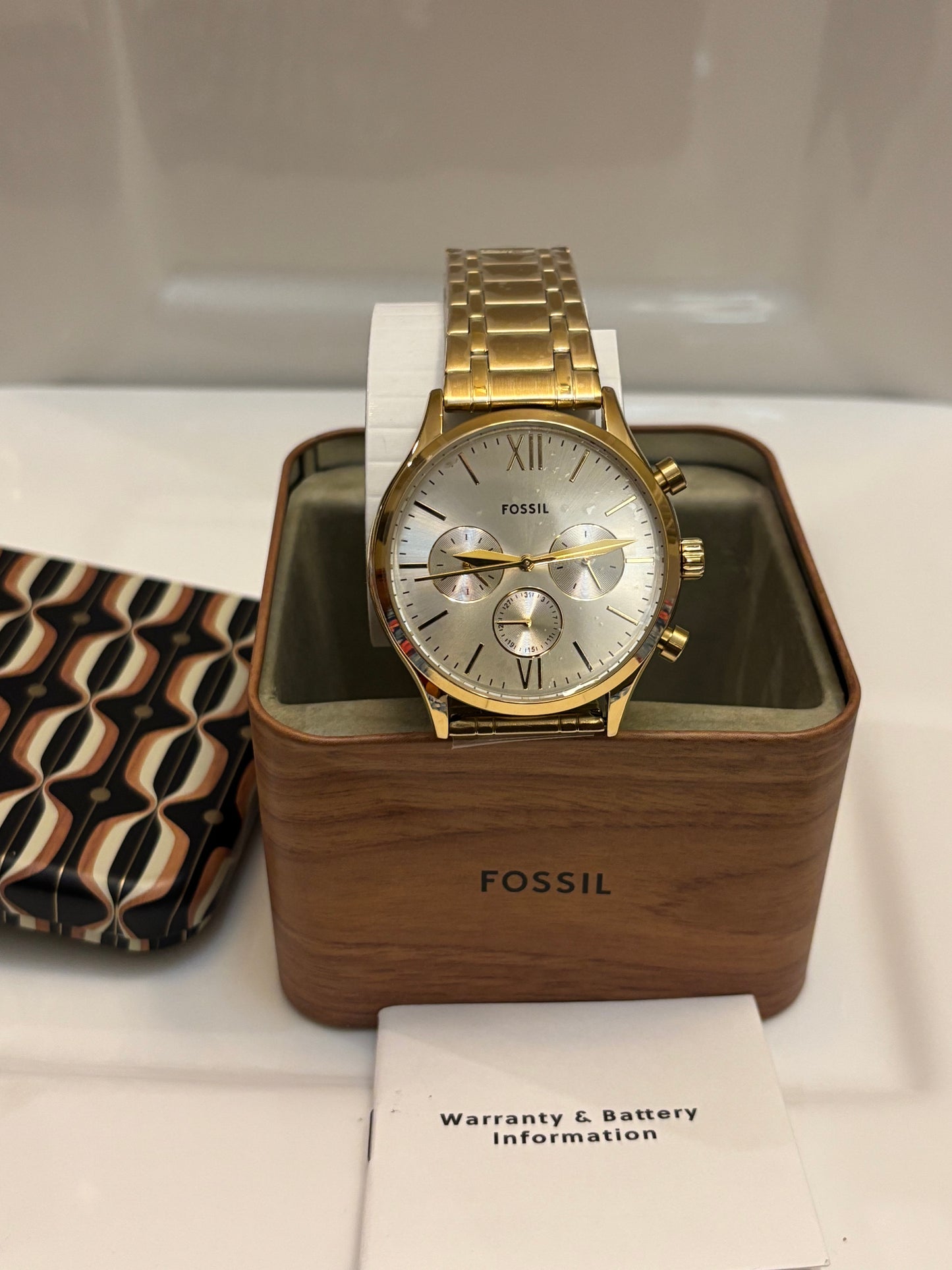 Fossil Fenmore Multifunction Gold-Tone Stainless Steel Men’s Watch BQM2809