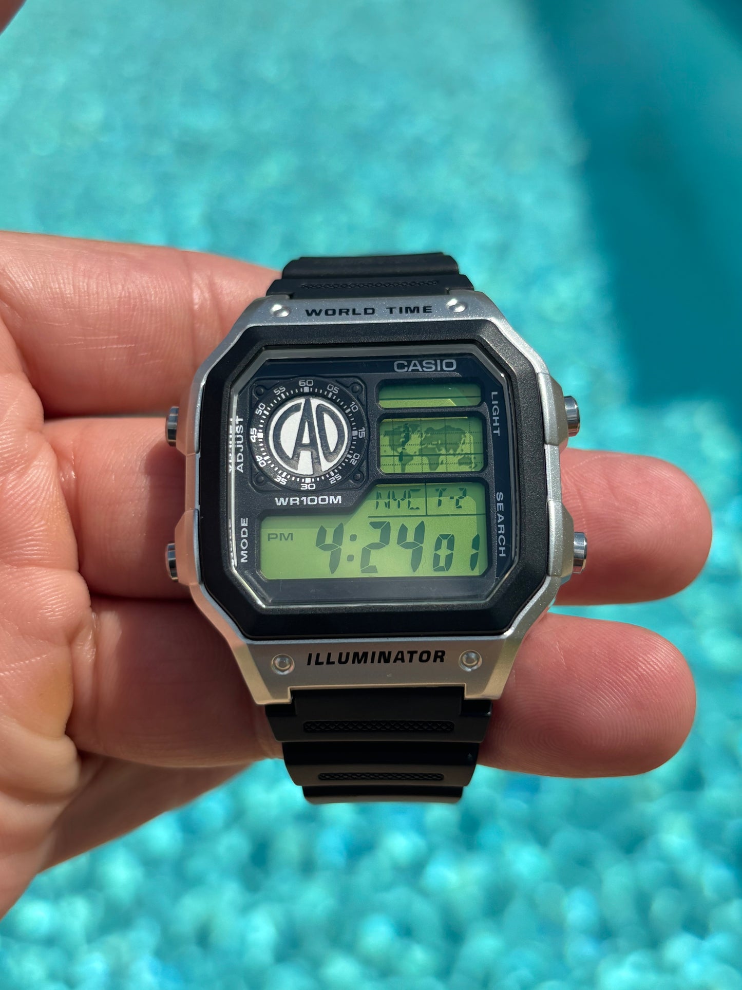 Modded Casio AE1200WHD “Minimalist Cigar Edition” – Custom Gel Filter, Rubber Straps & Unique Cigar Band Emblem