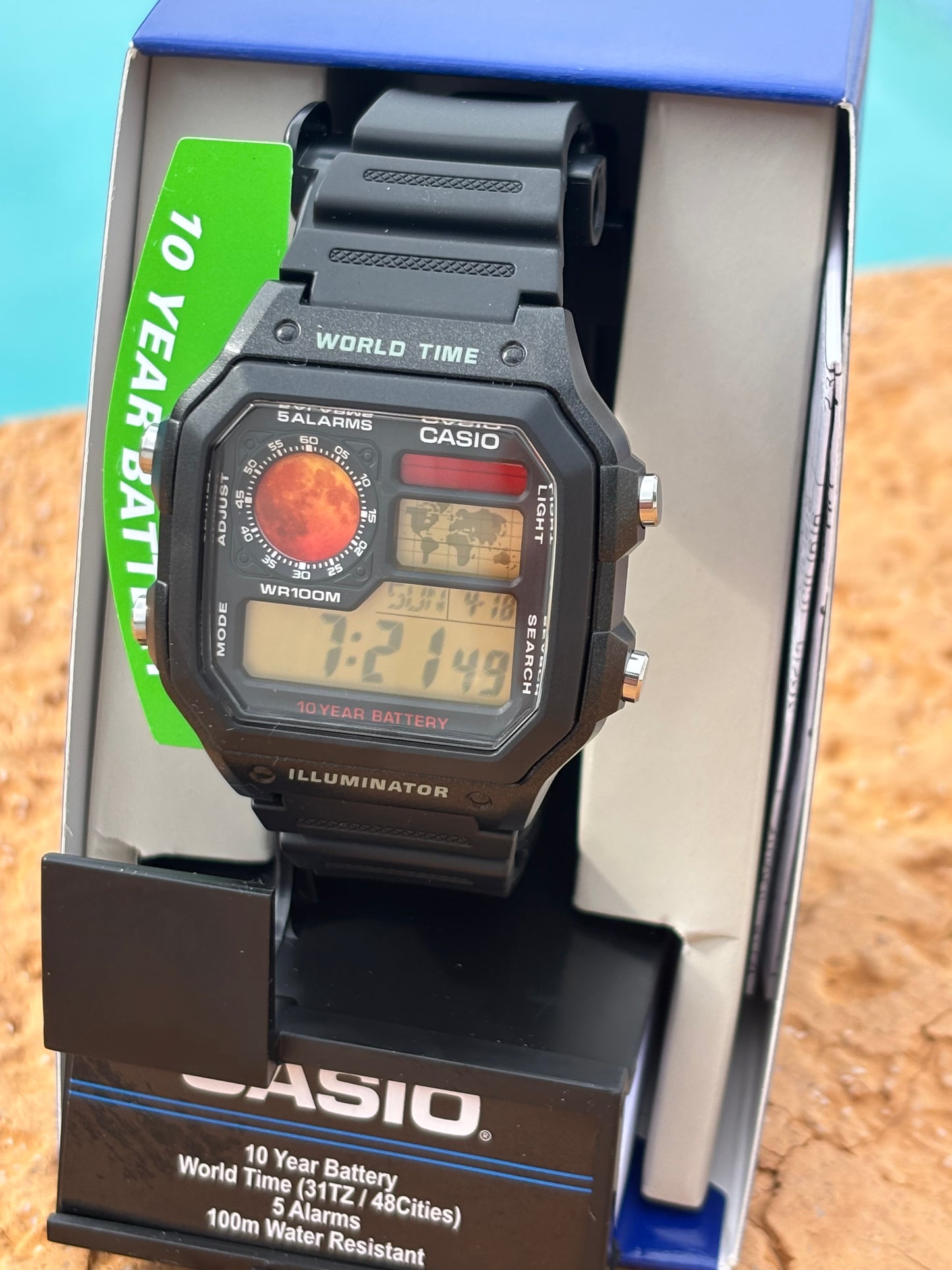 🚀 Casio AE1200 “Red Frontier” Mod – Mars Exploration Edition