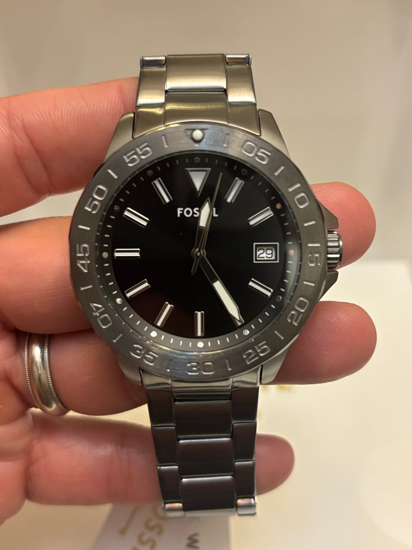 Fossil Bannon BQ2785SET Watch + Extra Strap Box Set — Smoke Stainless — Free Shipping
