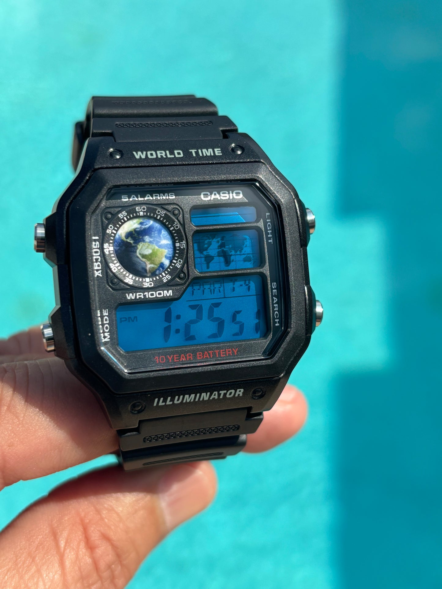 🌍 Casio AE1200 “Blue Planet” Mod – Our Home on Your Wrist