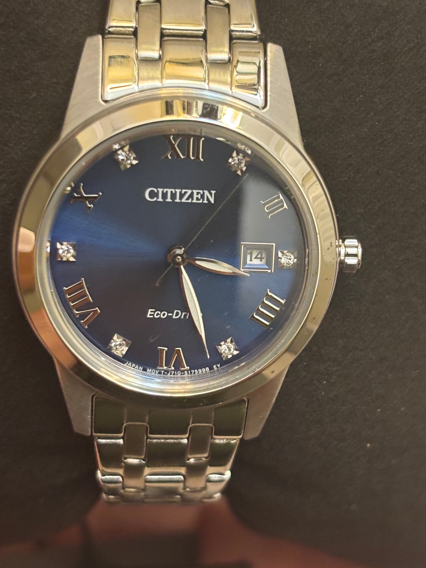 Citizen Eco-Drive FE1240-57L Women’s Classic Blue Dial Stainless Steel Watch